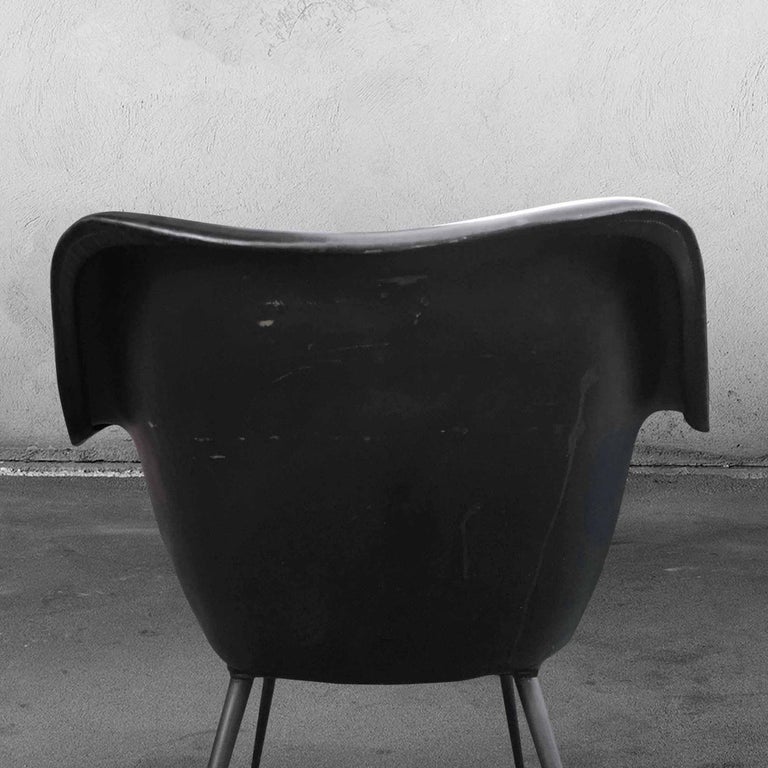 Seventies Black Armchairs For Sale at 1stDibs