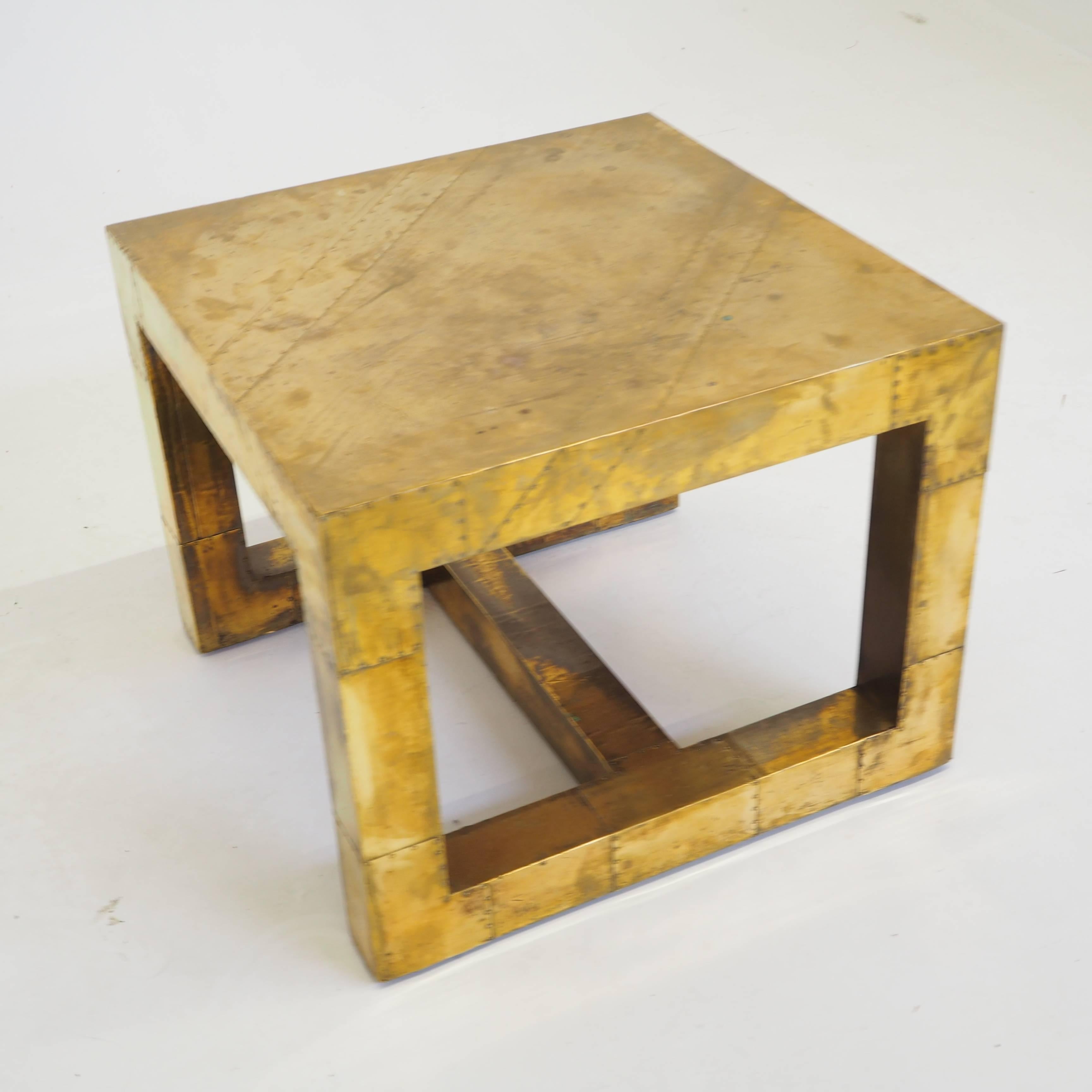 1970s Brass Side Table For Sale 4