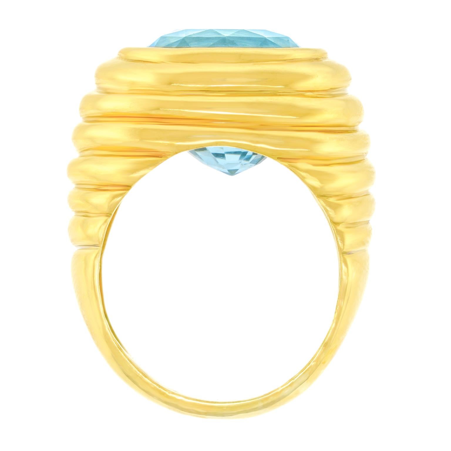 Seventies Chic Aquamarine Ring 4