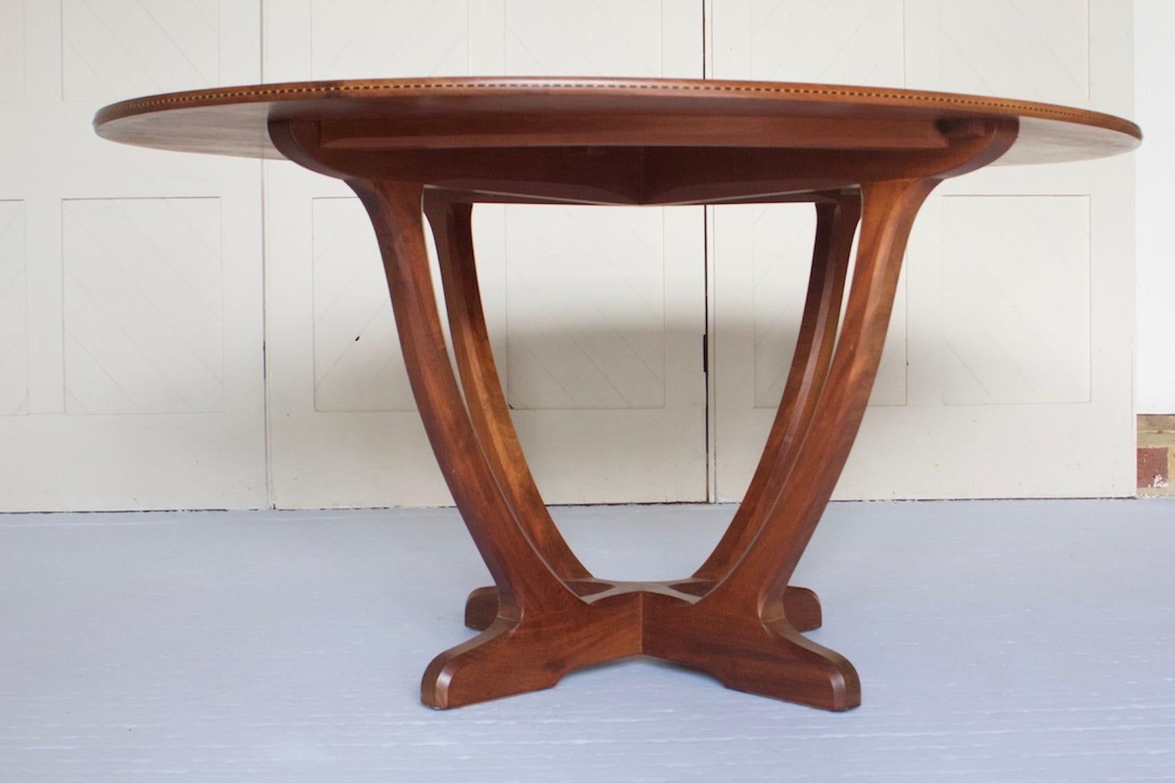 Seventies Cuban Mahogany Oval Dining Table by Oliver Morel In Excellent Condition In Petworth, GB