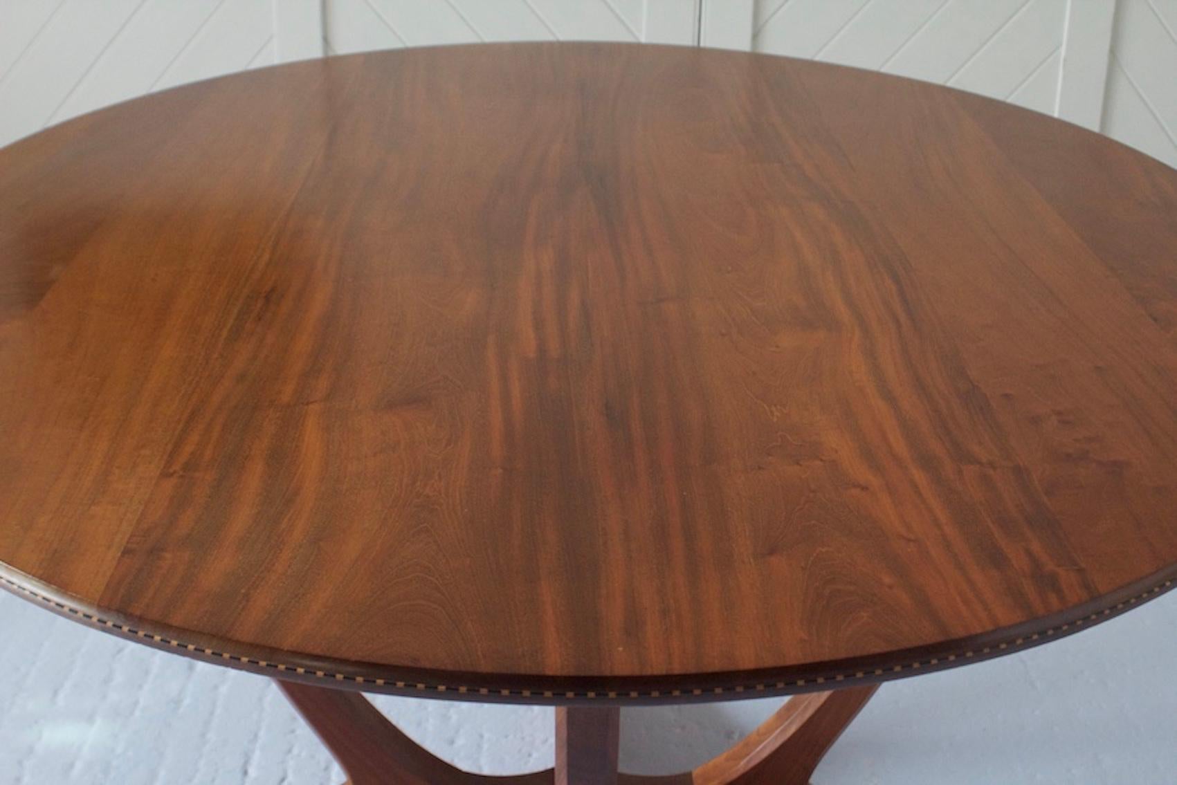 Seventies Cuban Mahogany Oval Dining Table by Oliver Morel 2