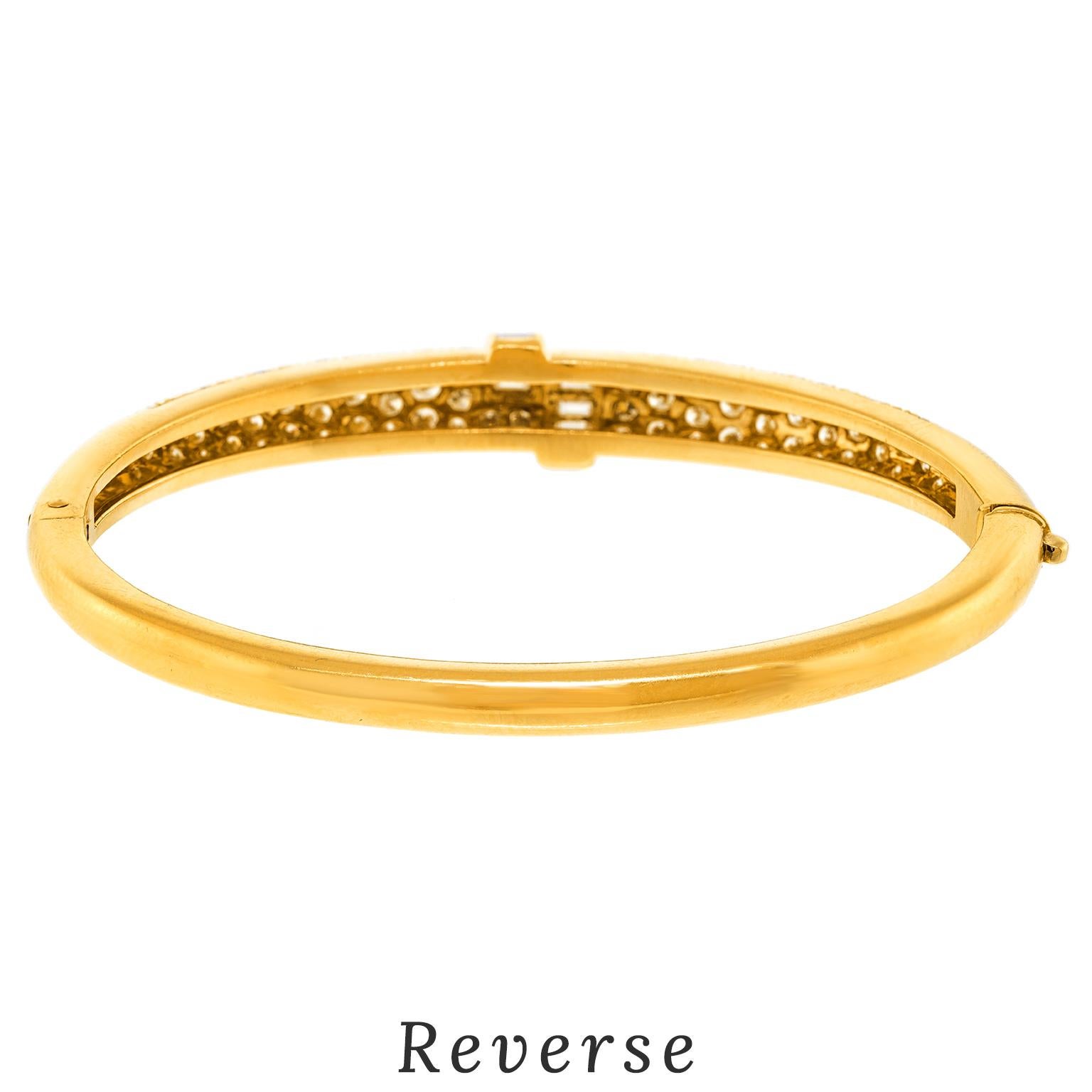 Seventies Diamond Bangle French For Sale at 1stDibs