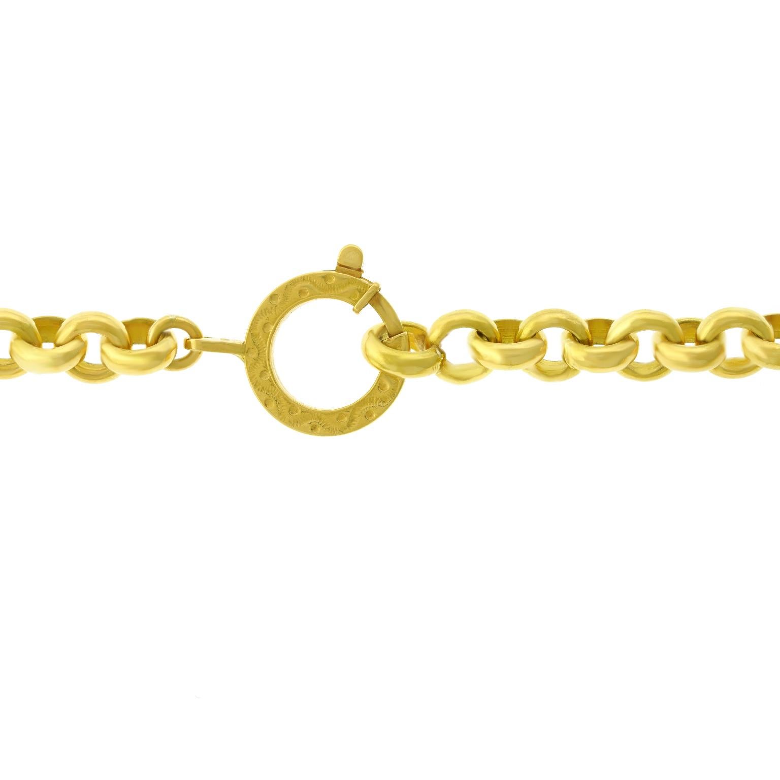 Siebziger Jahre Diamant Pave Herz auf schweren Gold Halskette 3