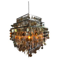 Seventies disco lamp with acrylic paillette ceiling eighties