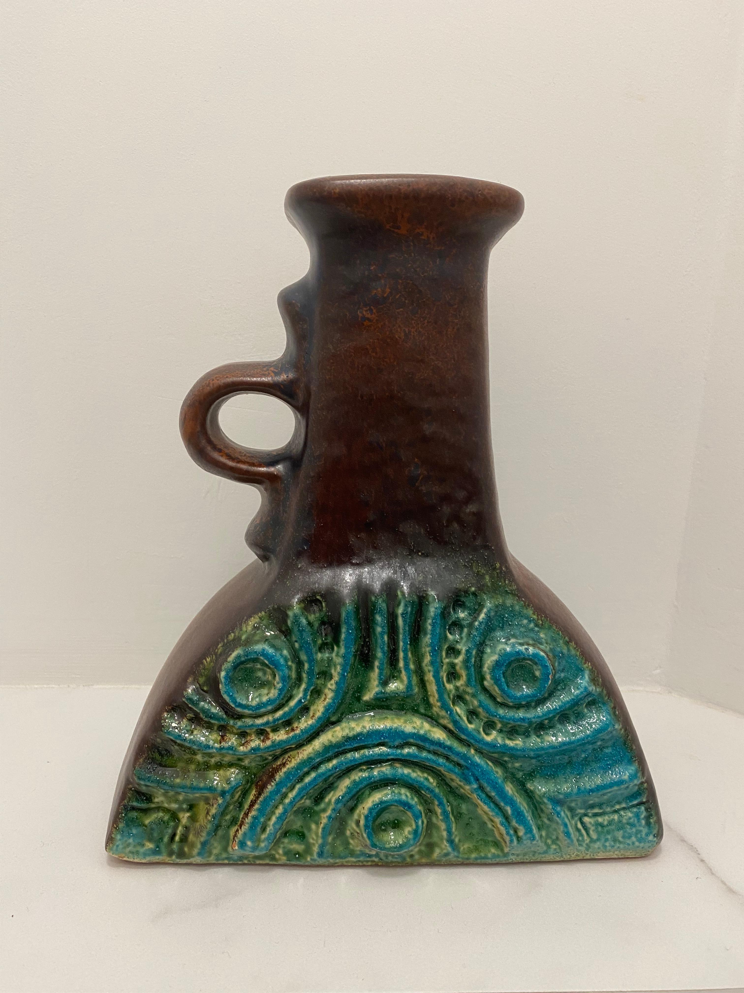 Tedesco Vaso di lava grassa degli anni Settanta di Dieter Peter per Carstens Keramik Germania in vendita