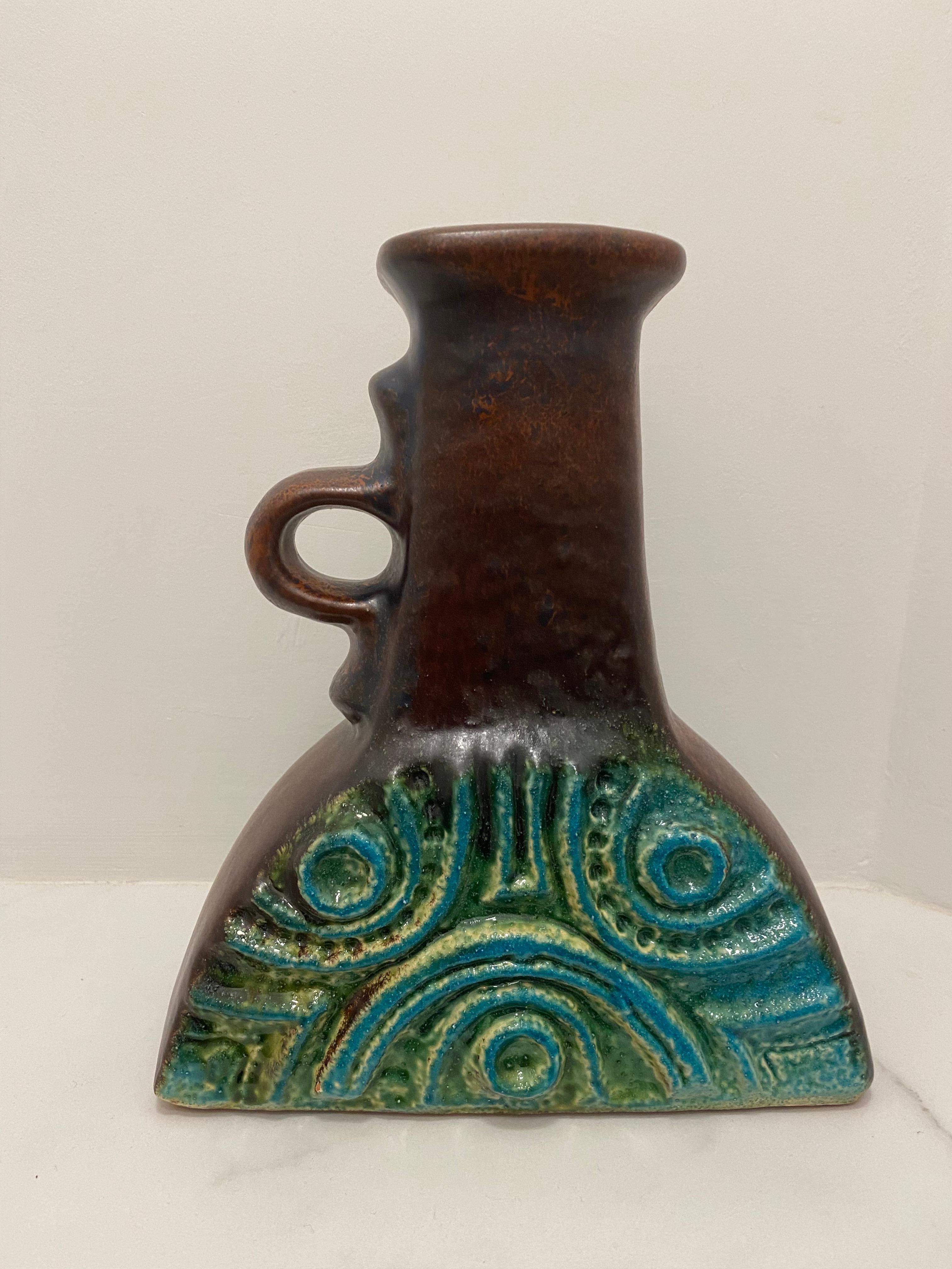 Vaso di lava grassa degli anni Settanta di Dieter Peter per Carstens Keramik Germania In condizioni buone in vendita a Waddinxveen, ZH