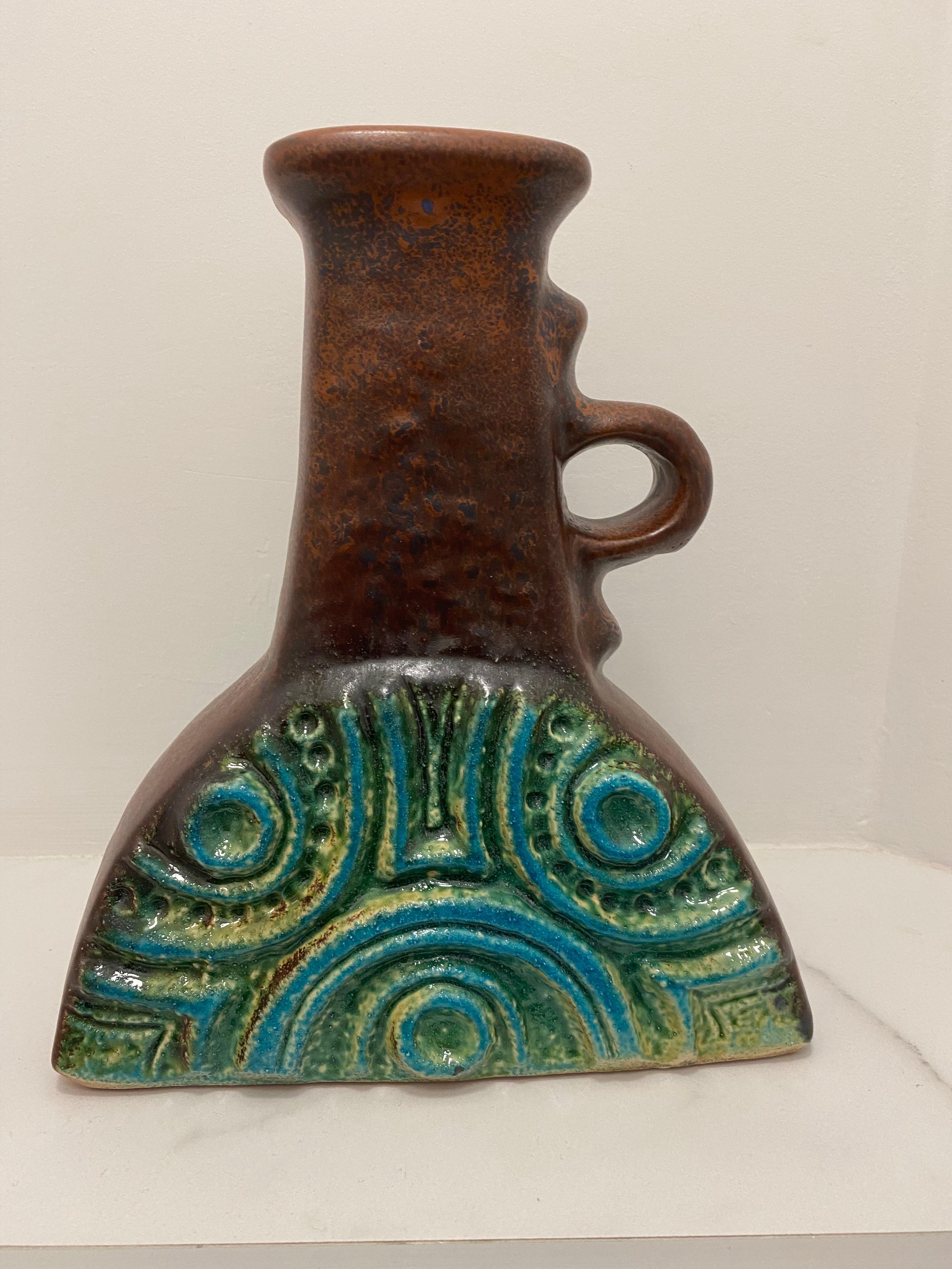 Ceramica Vaso di lava grassa degli anni Settanta di Dieter Peter per Carstens Keramik Germania in vendita