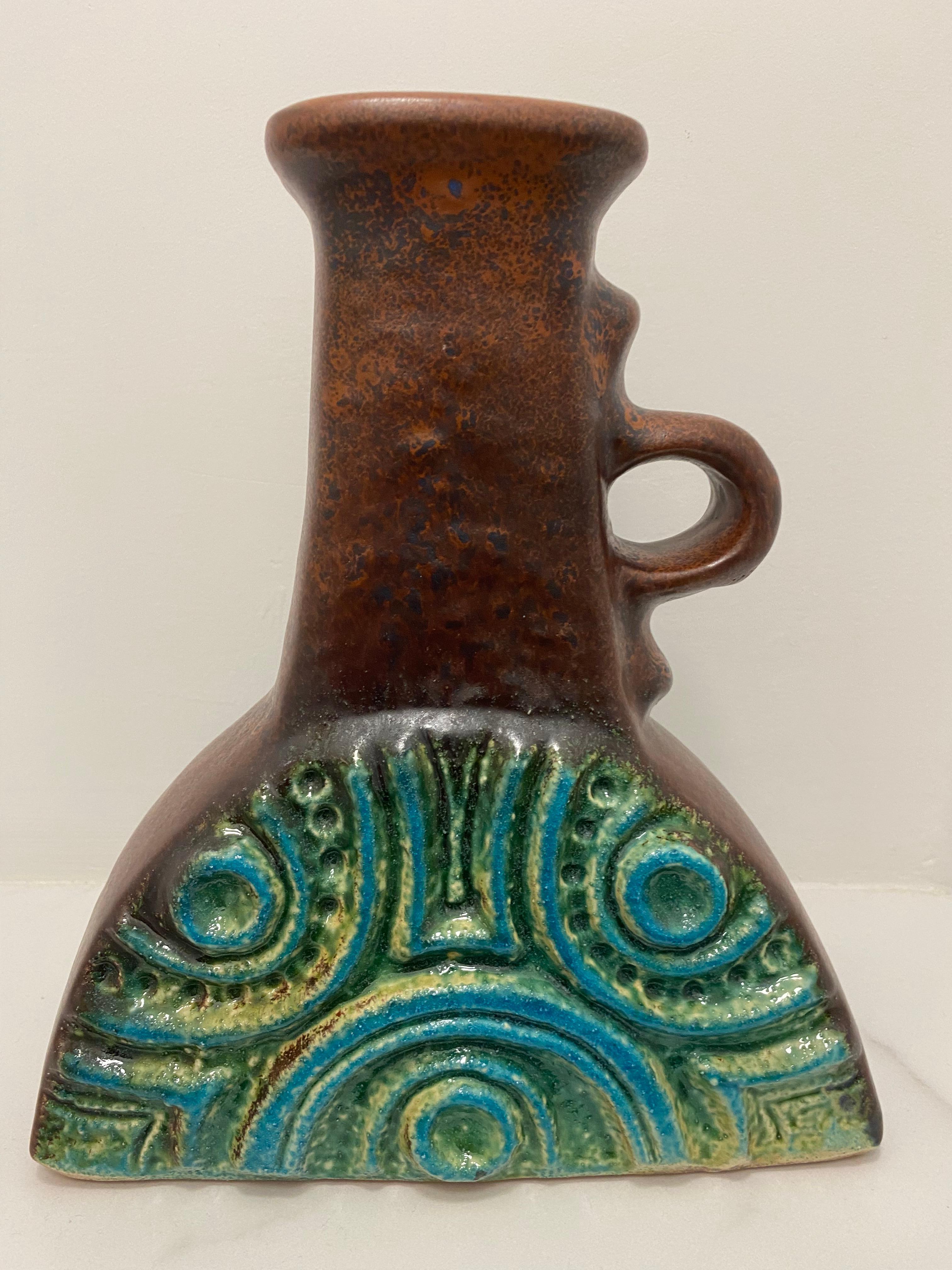 Vaso di lava grassa degli anni Settanta di Dieter Peter per Carstens Keramik Germania in vendita 1