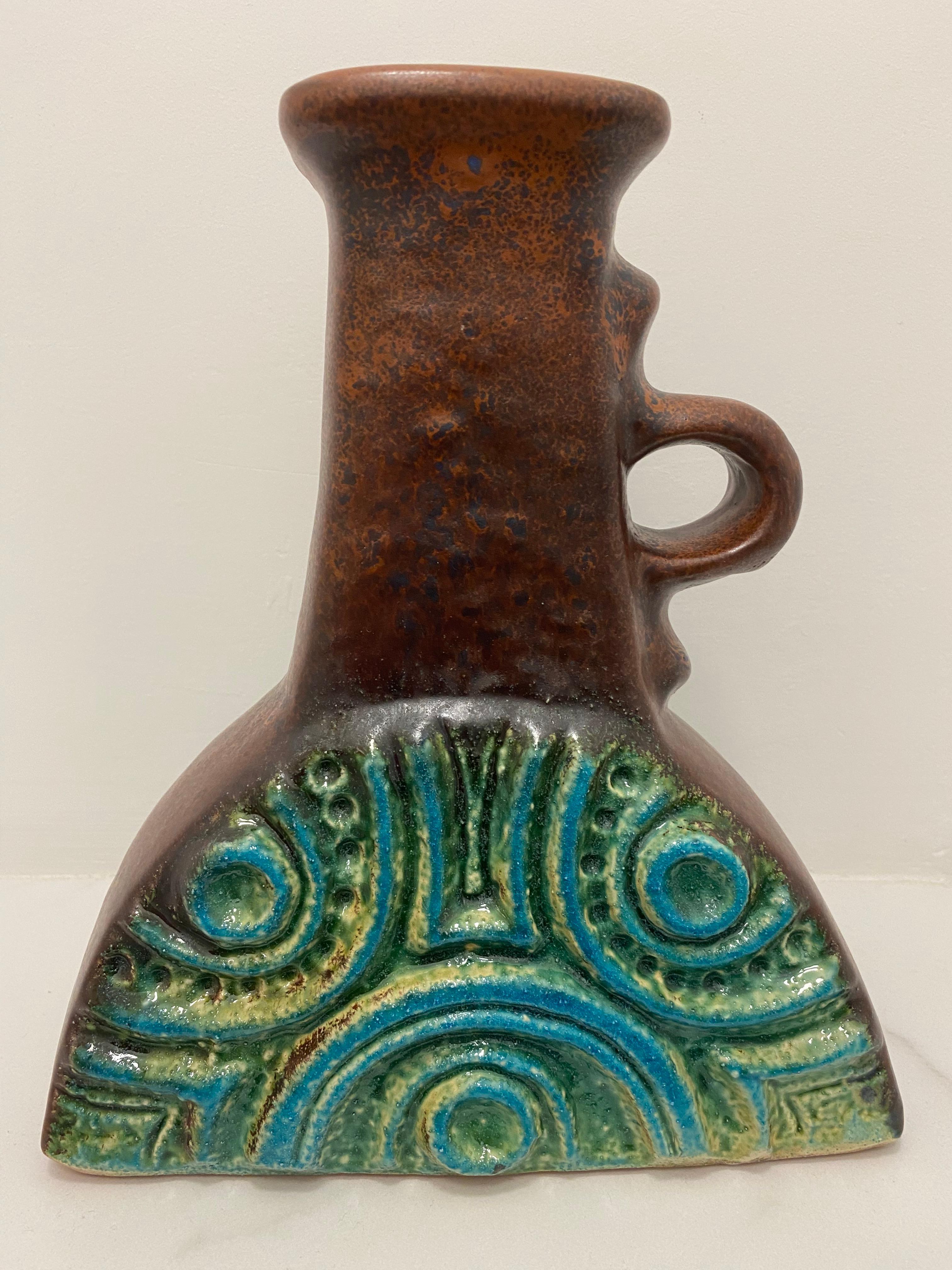 Vaso di lava grassa degli anni Settanta di Dieter Peter per Carstens Keramik Germania in vendita 2