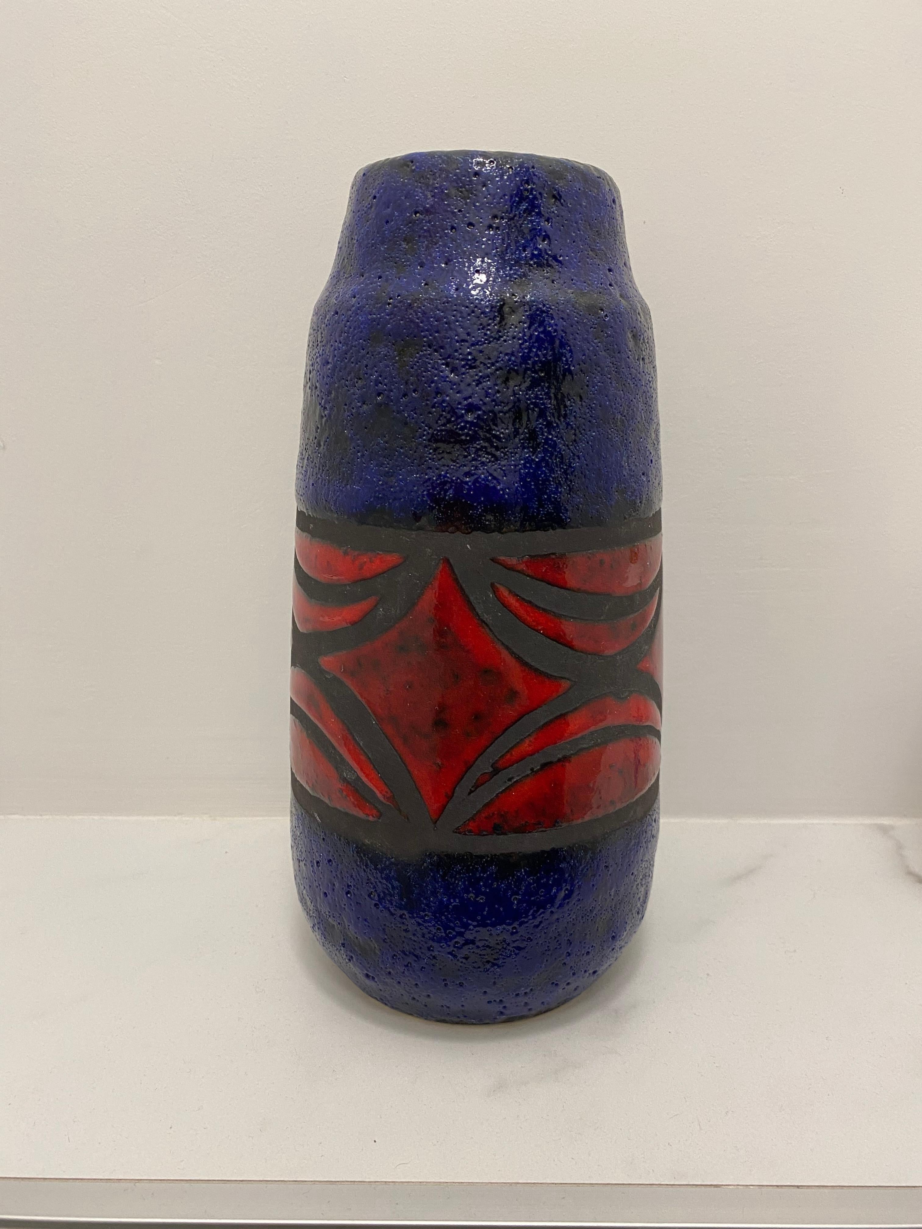 Space Age Seventies Fat Lava Vase by Scheurich Keramik Germany  For Sale