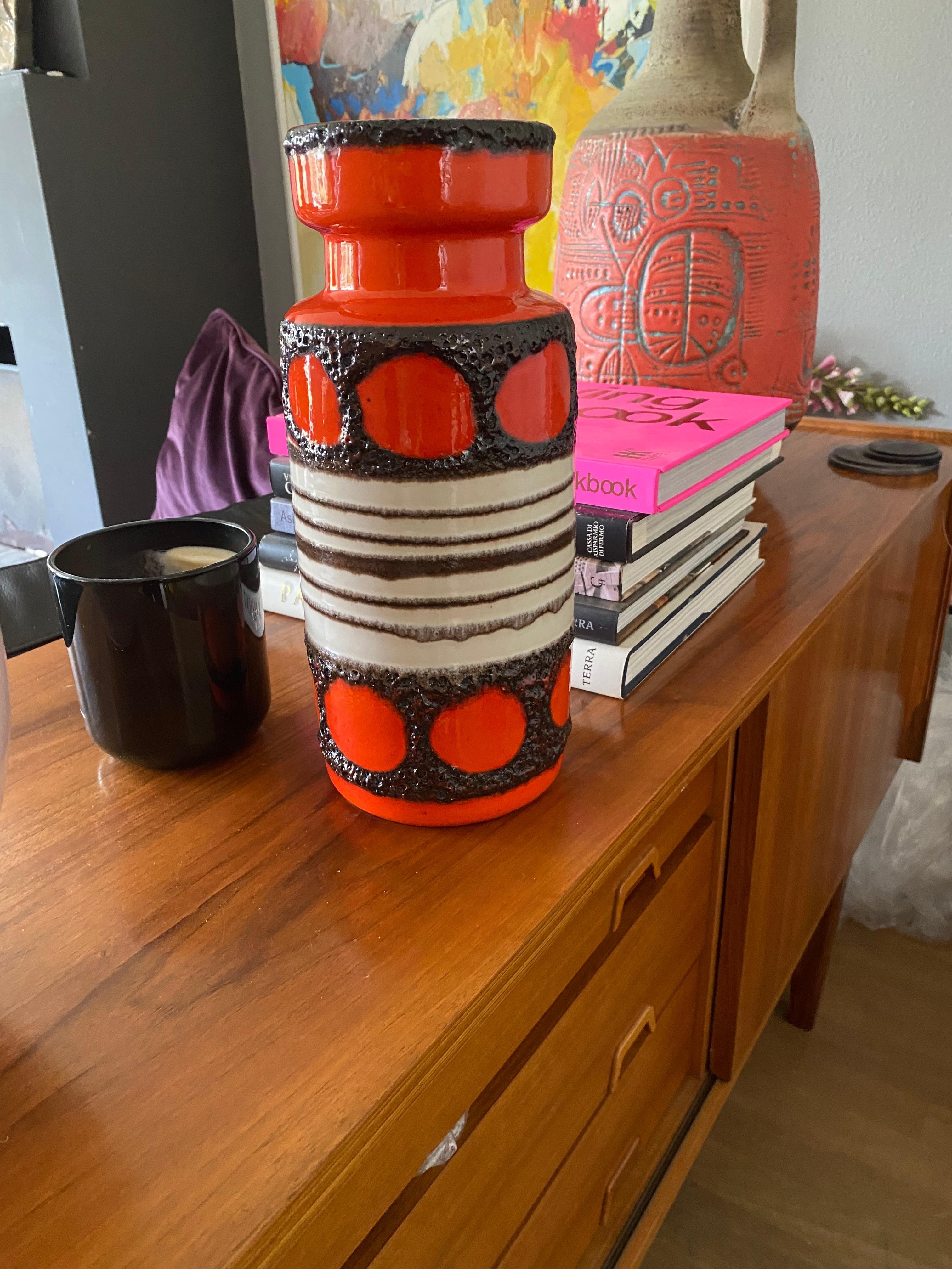 Siebziger Jahre Lava Vase von Scheurich Keramik Deutschland  (Space Age) im Angebot