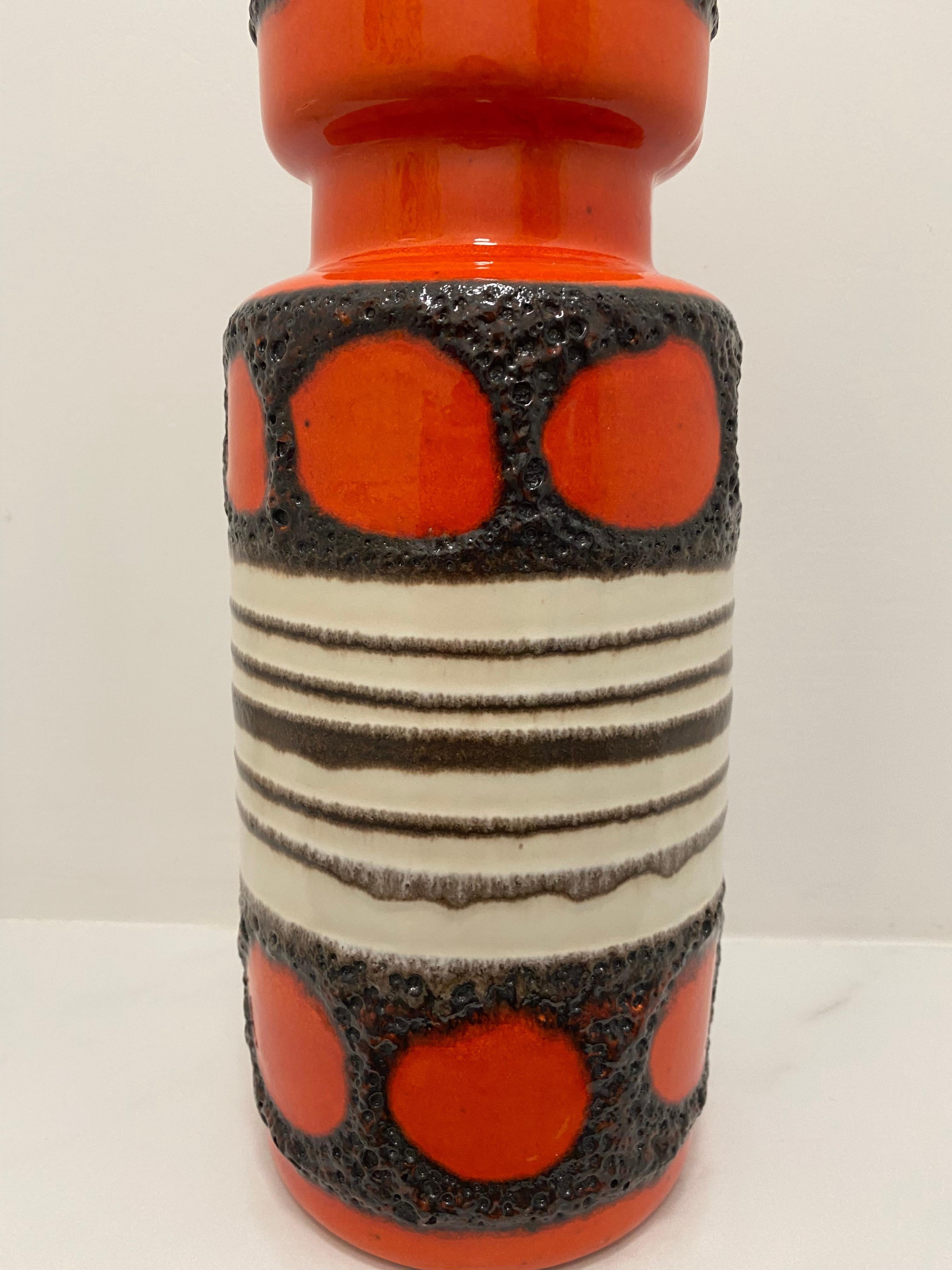 Seventies Fat Lava Vase by Scheurich Keramik Germany  In Good Condition For Sale In Waddinxveen, ZH