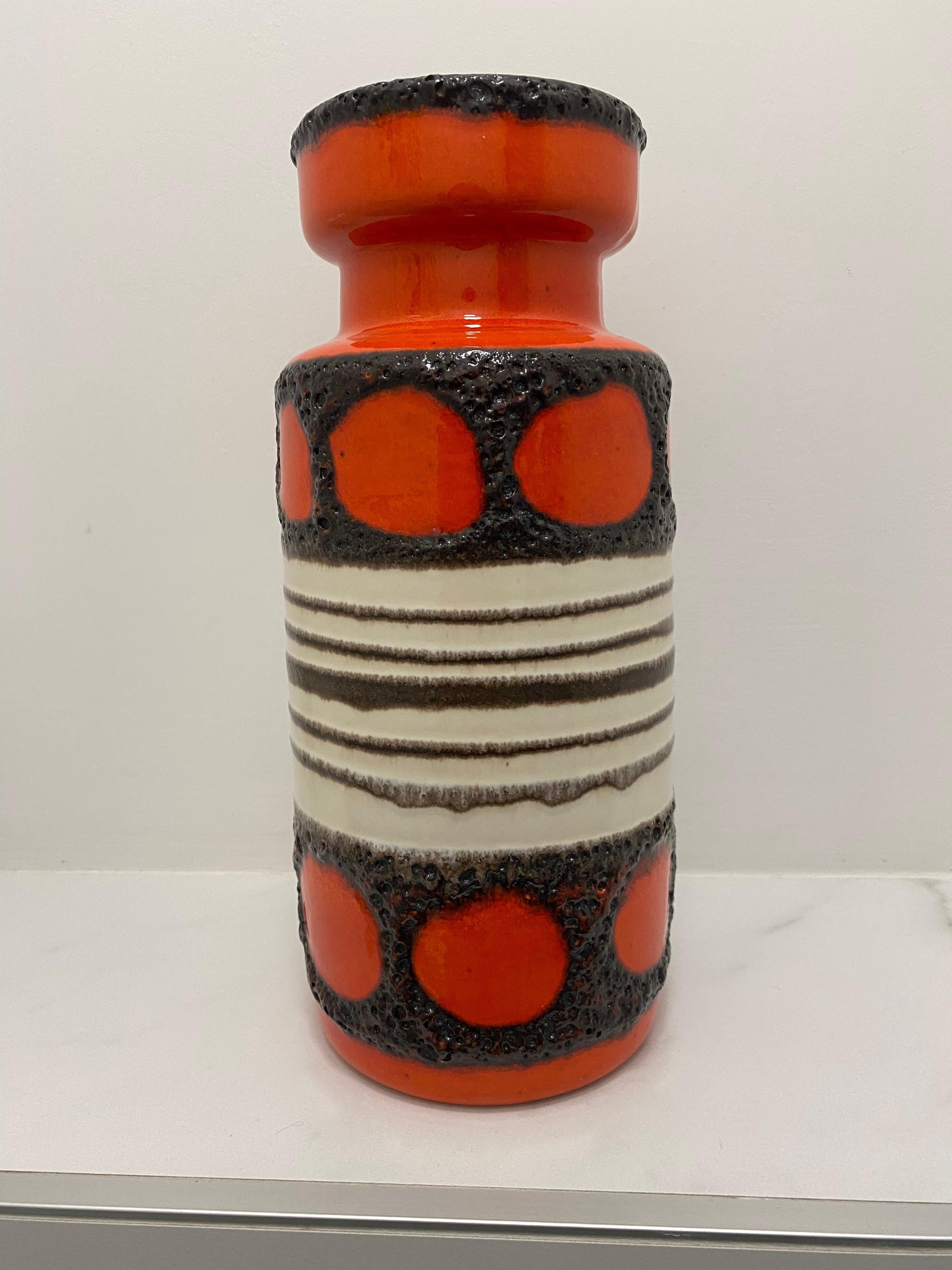 Late 20th Century Seventies Fat Lava Vase by Scheurich Keramik Germany  For Sale