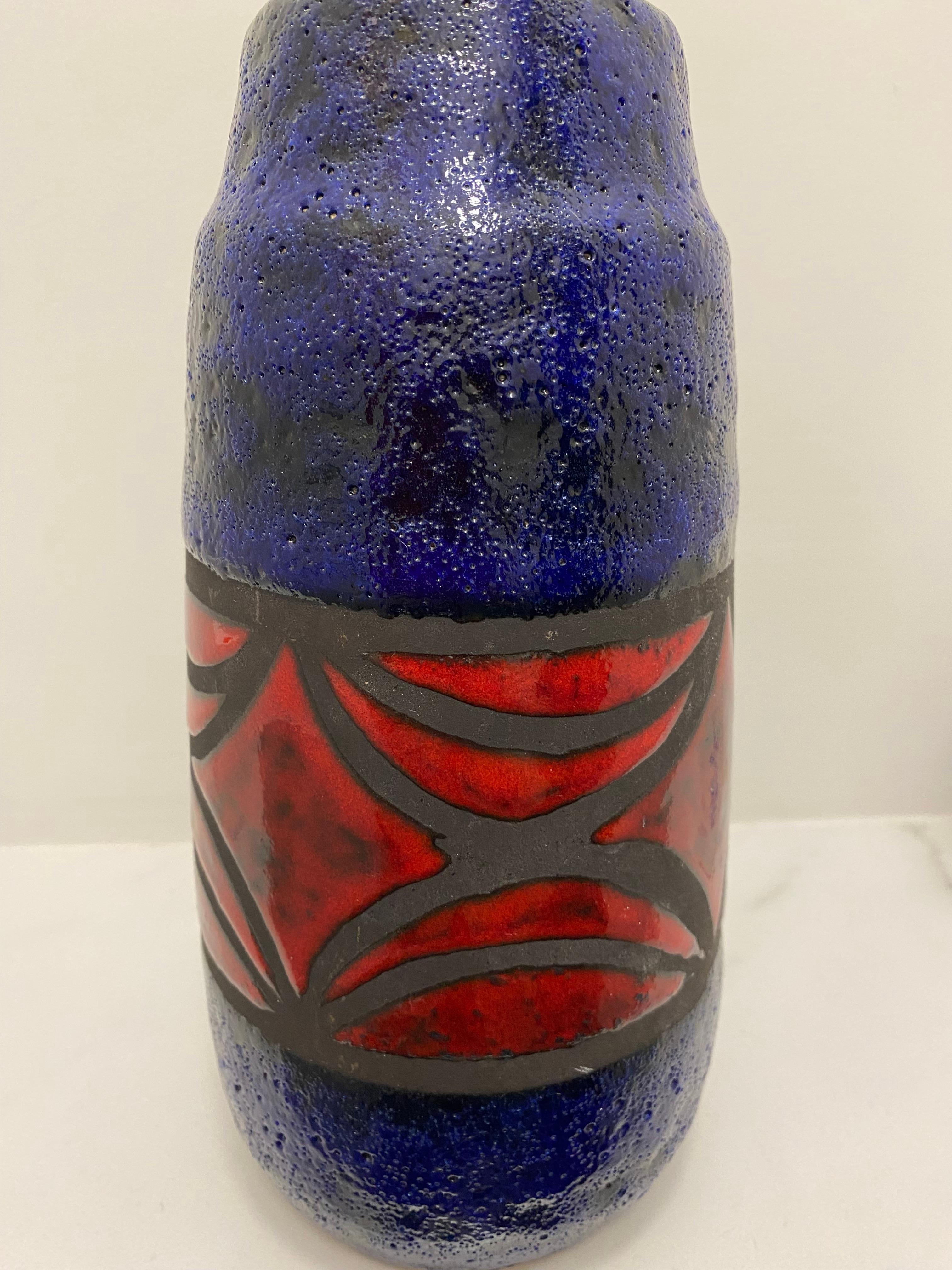 Fin du 20e siècle Vase en lave grasse des années 70 par Scheurich Keramik Allemagne  en vente