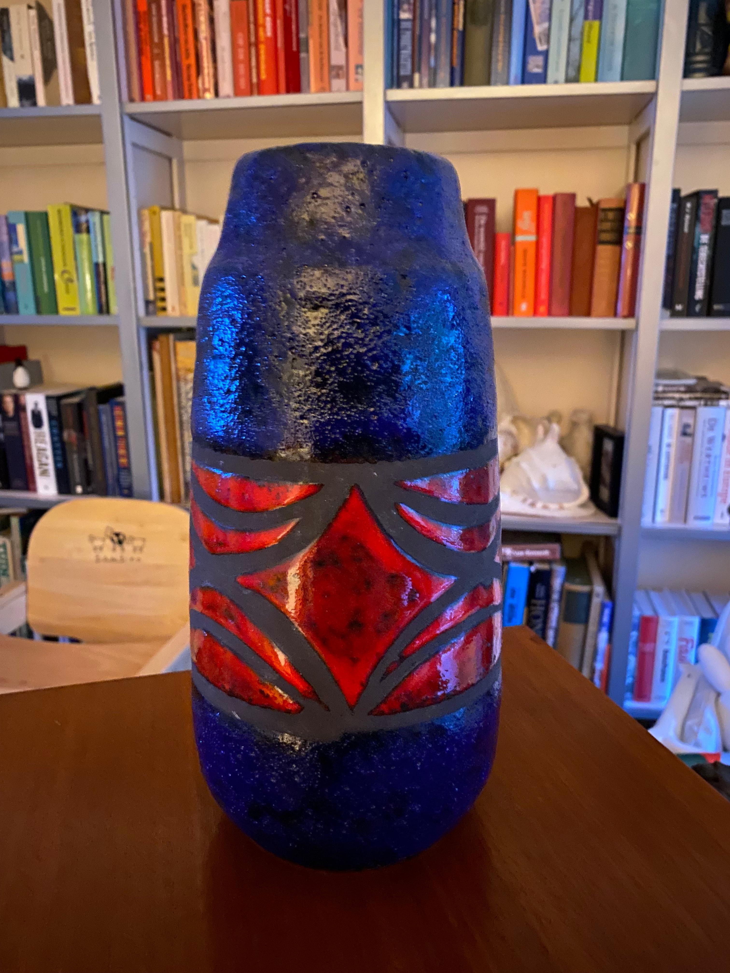 Vase en lave grasse des années 70 par Scheurich Keramik Allemagne  en vente 1