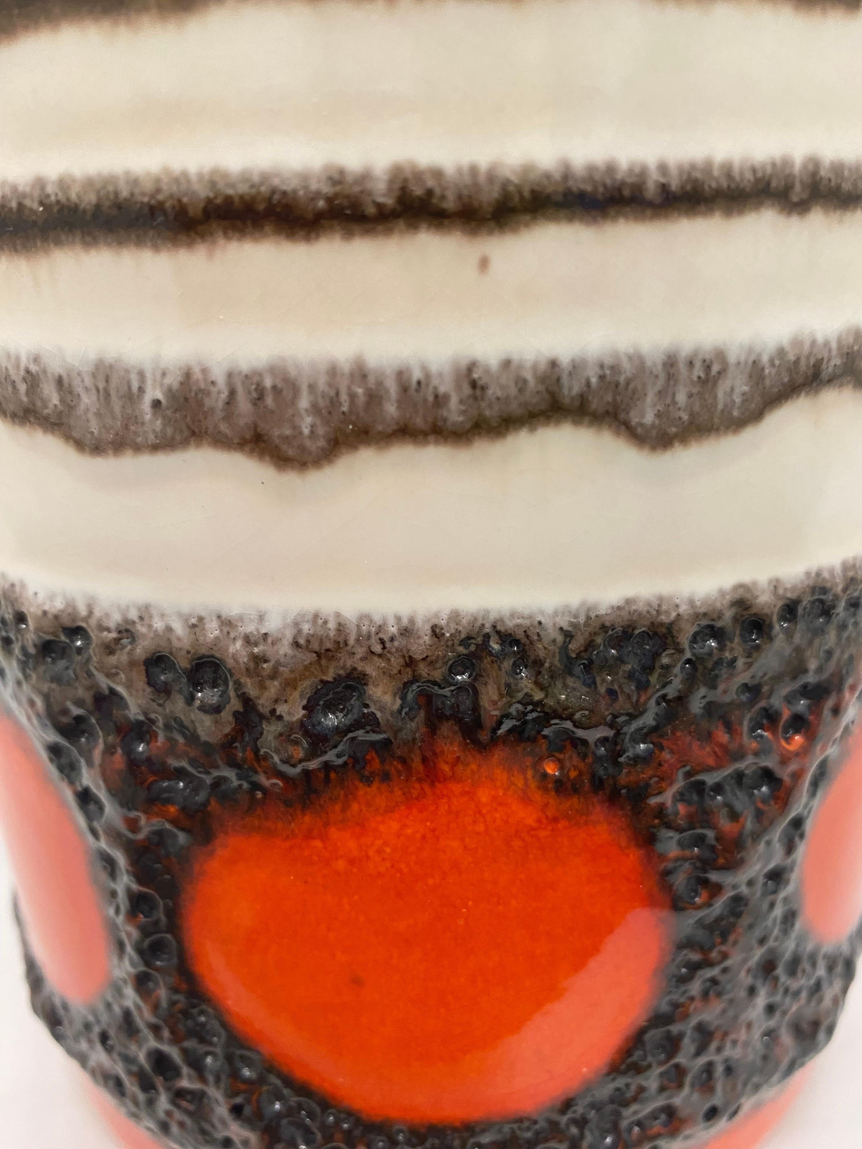 Seventies Fat Lava Vase by Scheurich Keramik Germany  For Sale 3