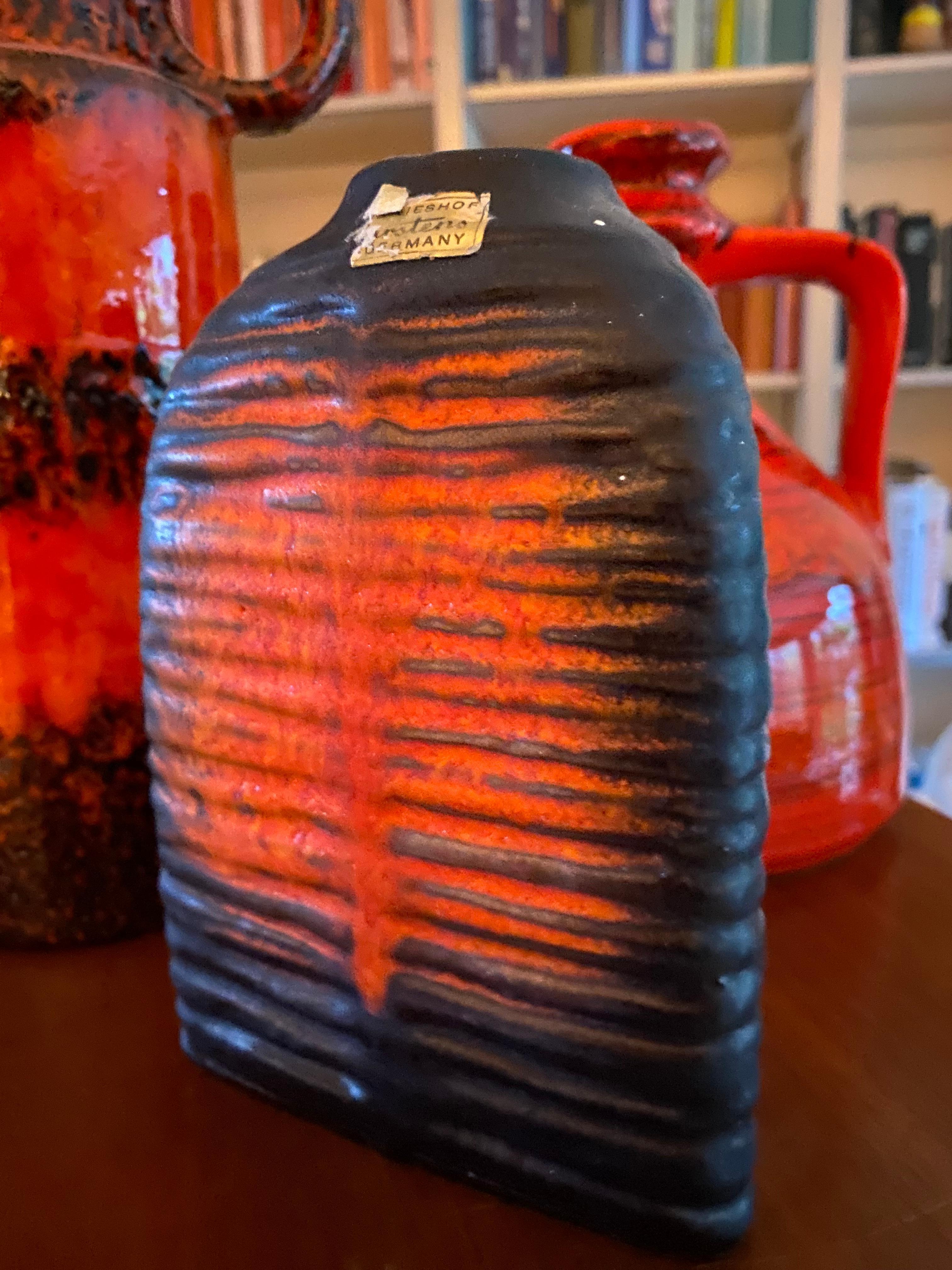 Seventies Fat Lava Vases Germany (3 pcs) In Good Condition For Sale In Waddinxveen, ZH