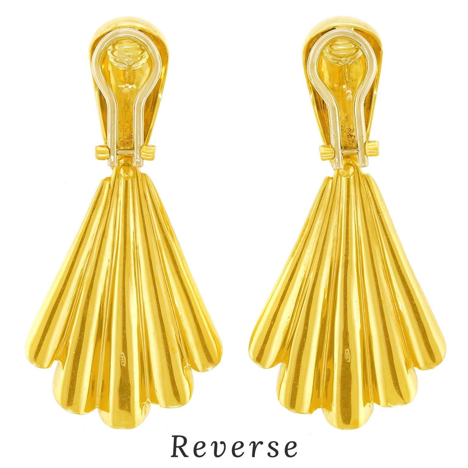 Orecchini in oro anni '70 in vendita 5