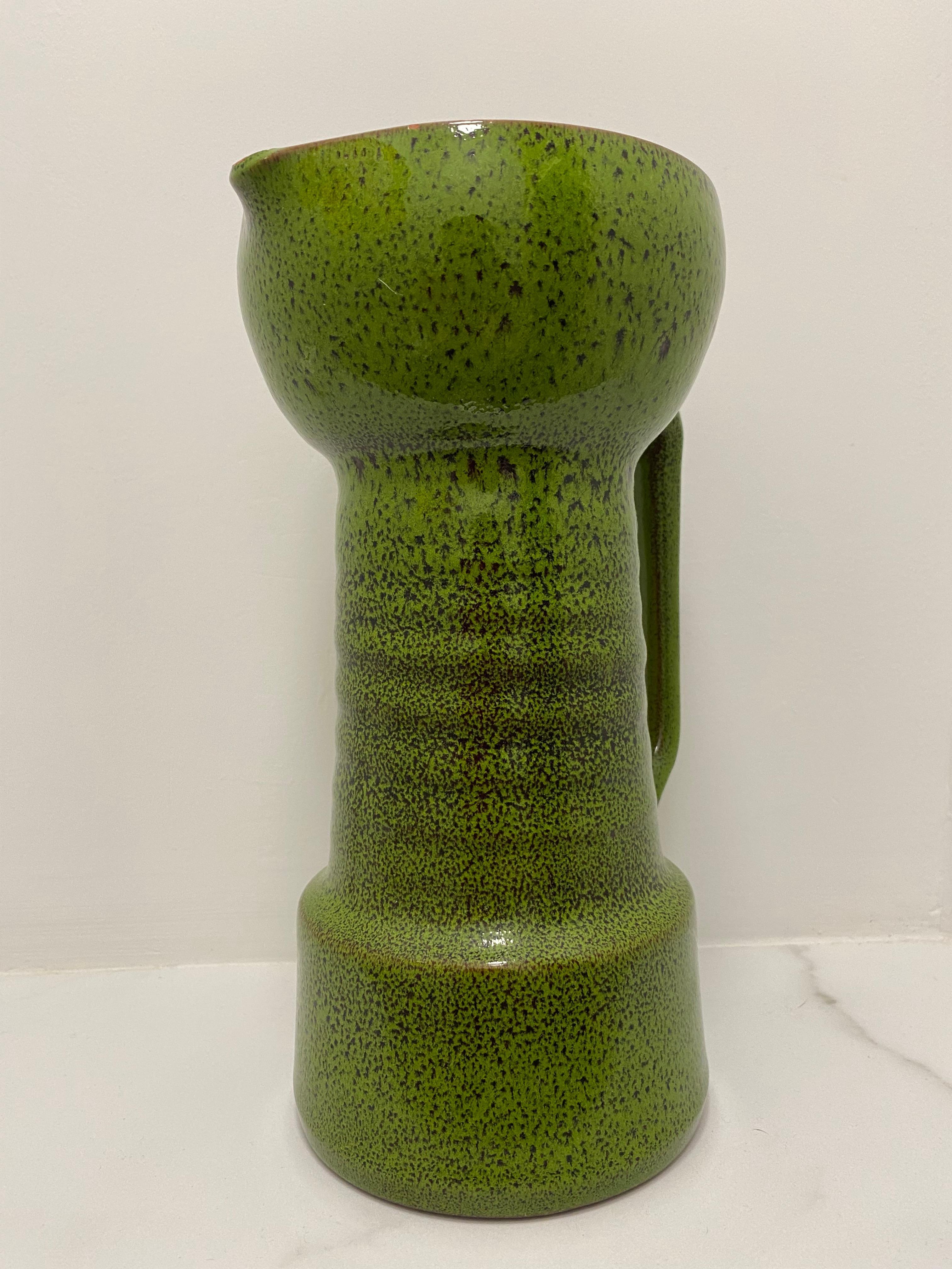 Seventies Green Vase or Jug For Sale 3
