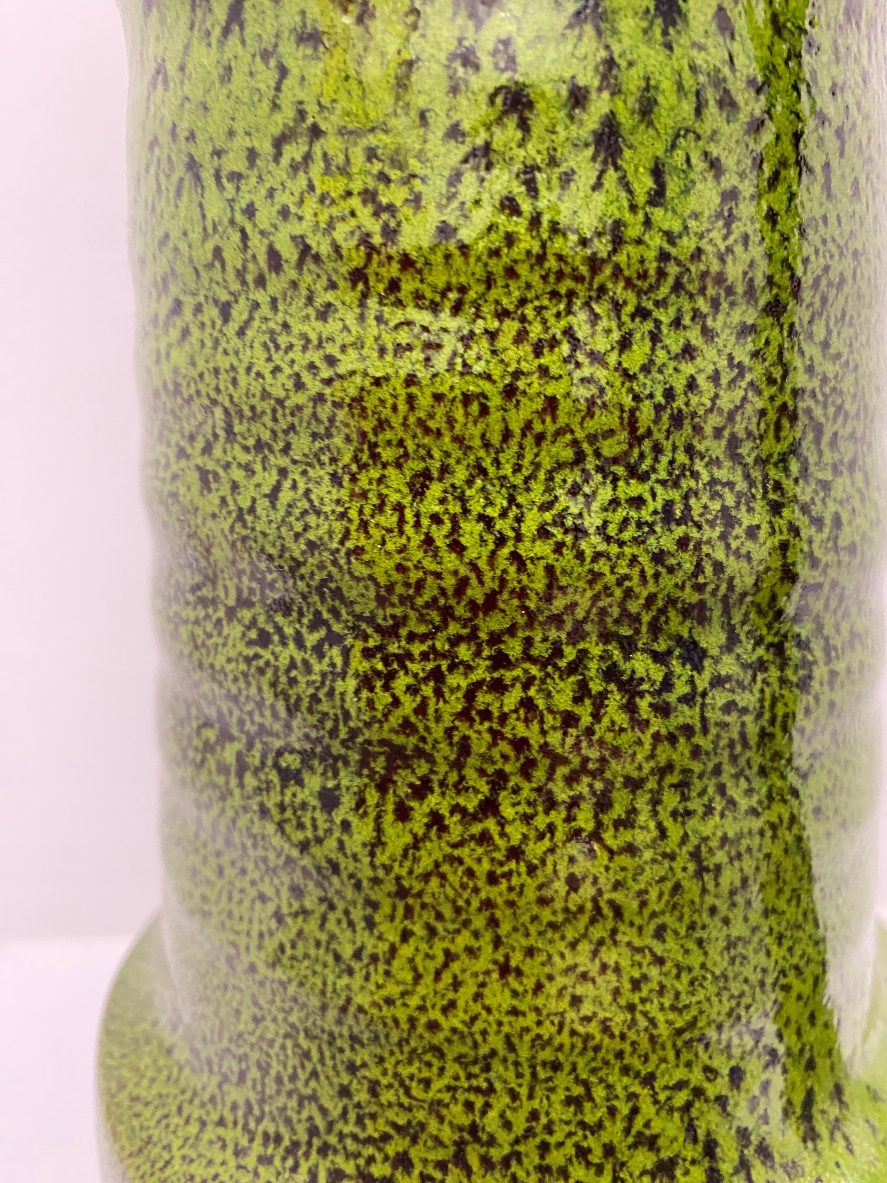 Ceramic Seventies Green Vase or Jug For Sale
