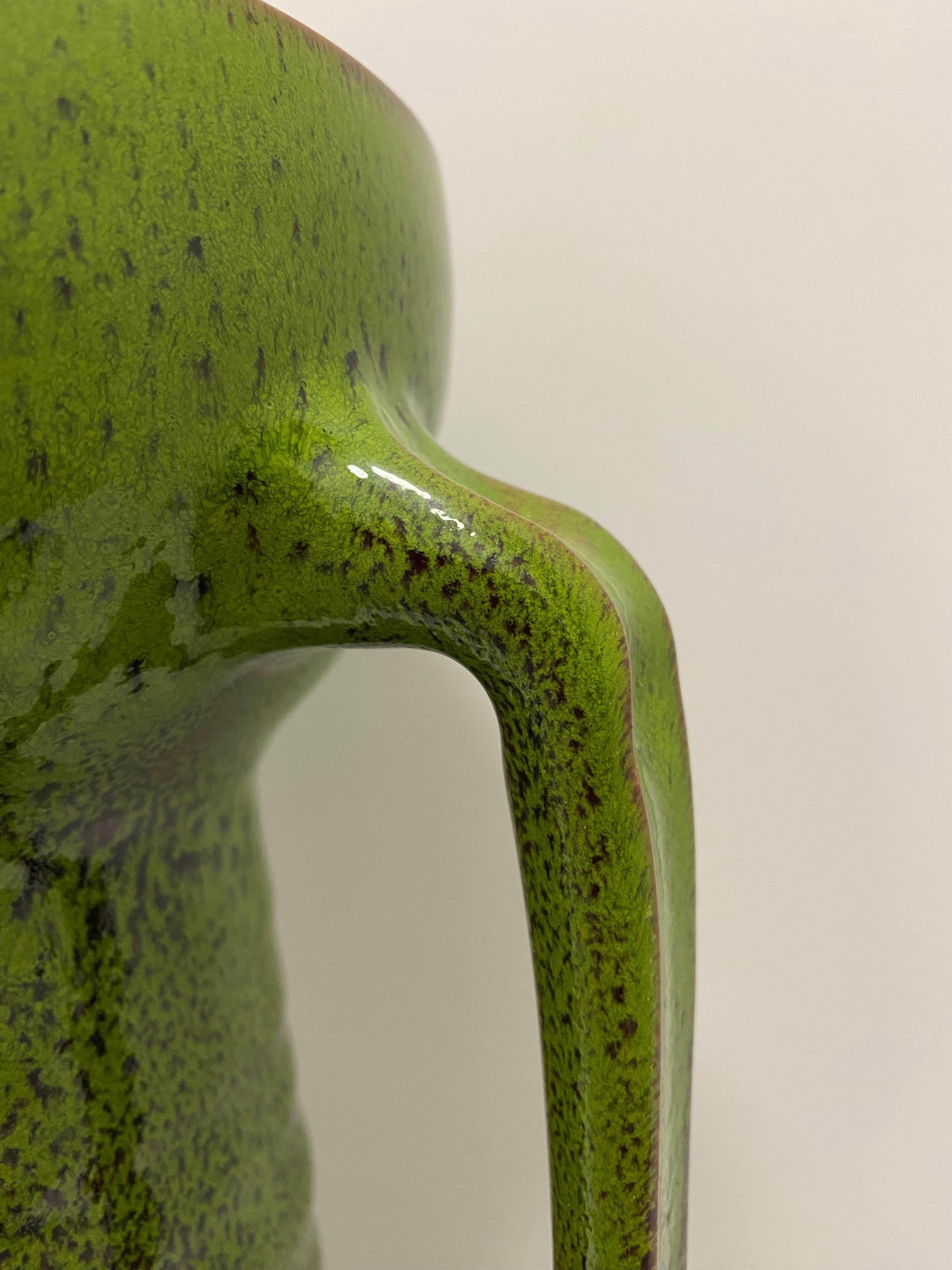 Seventies Green Vase or Jug For Sale 2