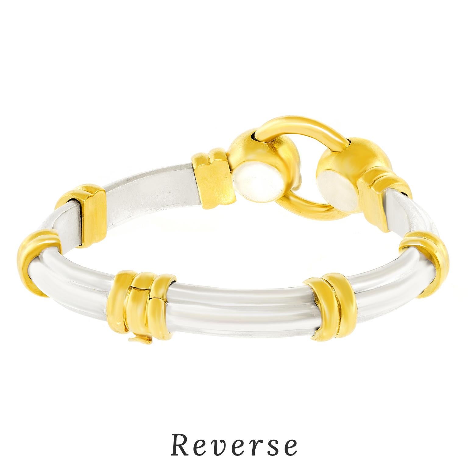 Seventies Hermes Gold & Silver Bracelet 6