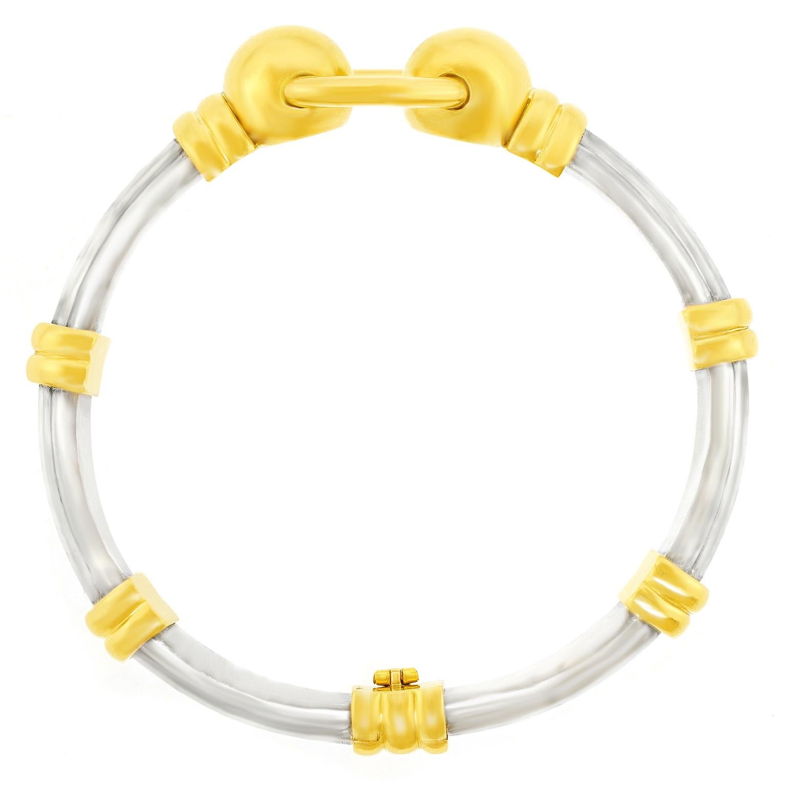 Seventies Hermes Gold & Silver Bracelet 3