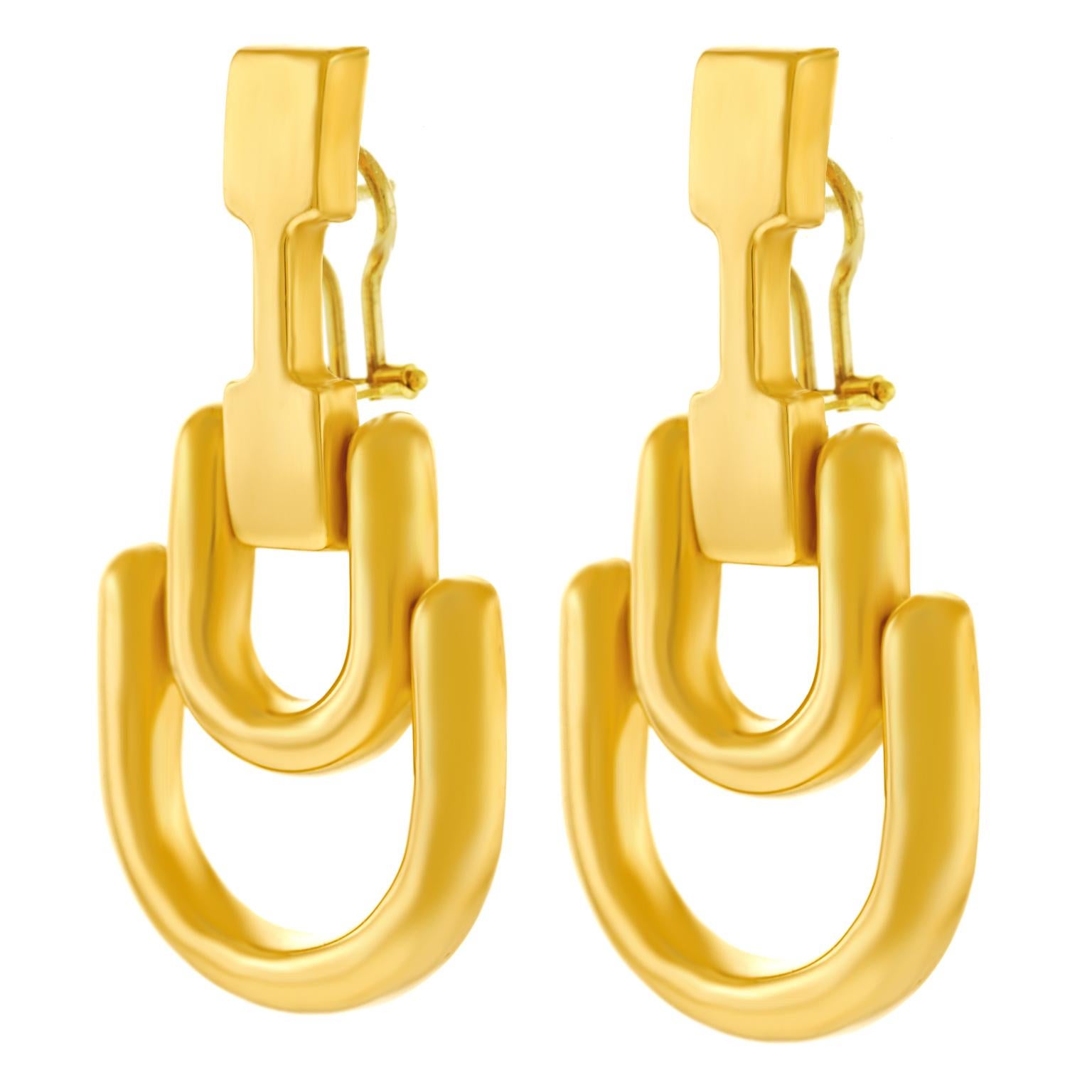 1970s Horse Bit Motif Earrings at 1stDibs
