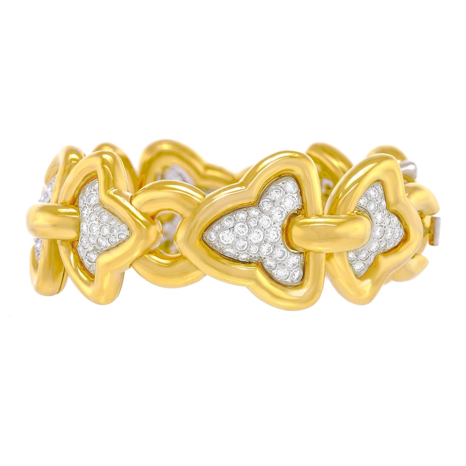 Seventies Italian Design Diamond Bracelet For Sale 8