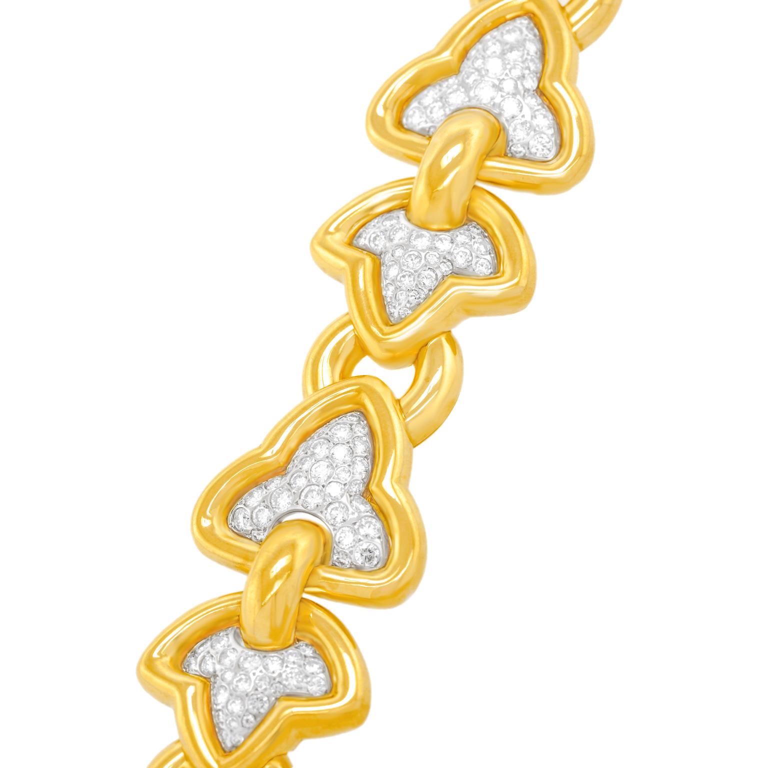 Seventies Italian Design Diamond Bracelet For Sale 2