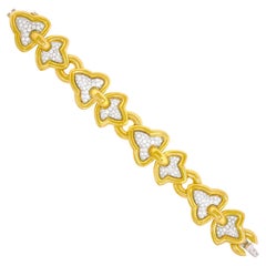 Seventies Italian Design Diamond Bracelet