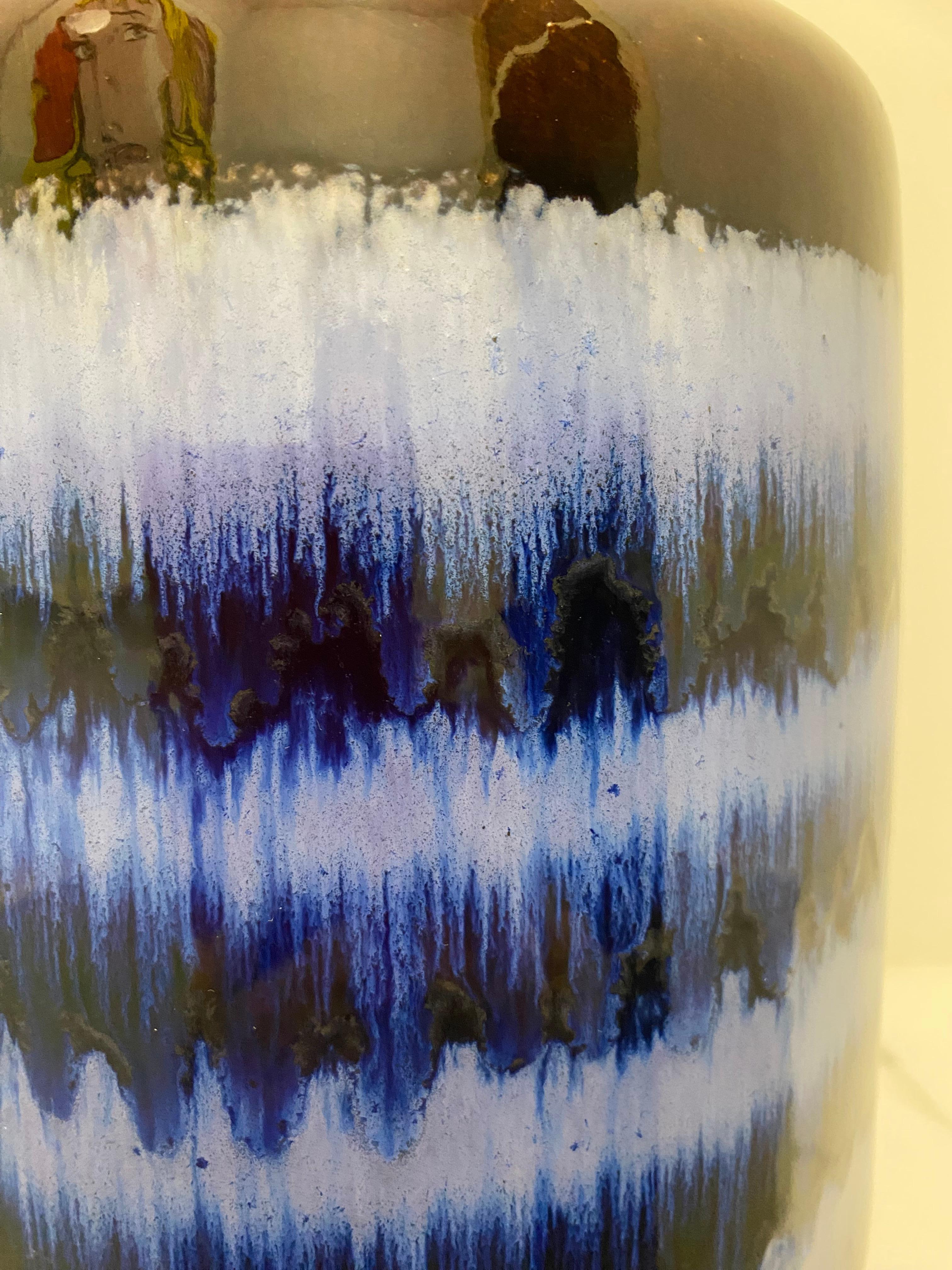 Vaso in lava grassa grande degli anni Settanta di Scheurich Keramik Germania in vendita 1