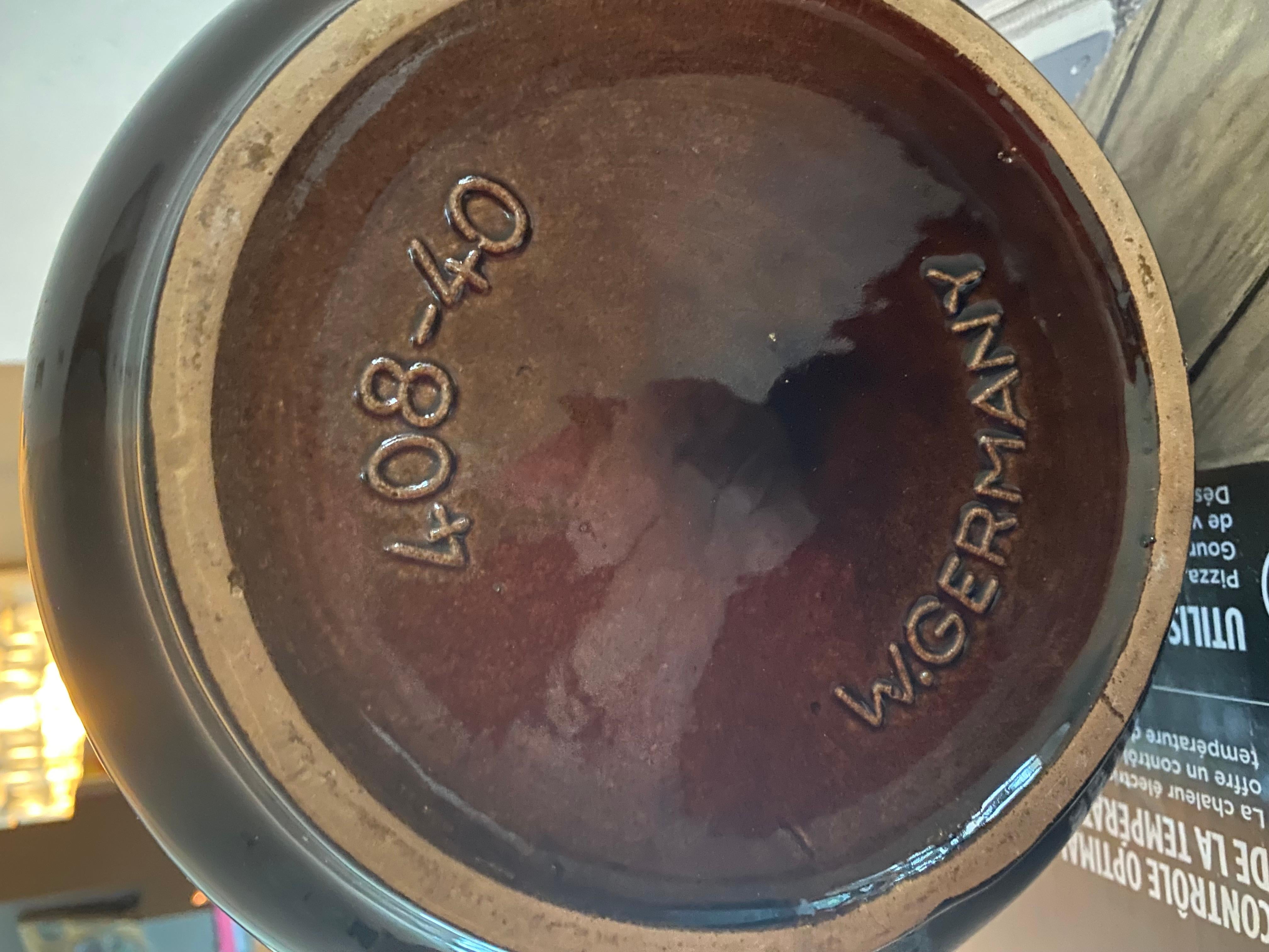 Vaso in lava grassa grande degli anni Settanta di Scheurich Keramik Germania in vendita 2