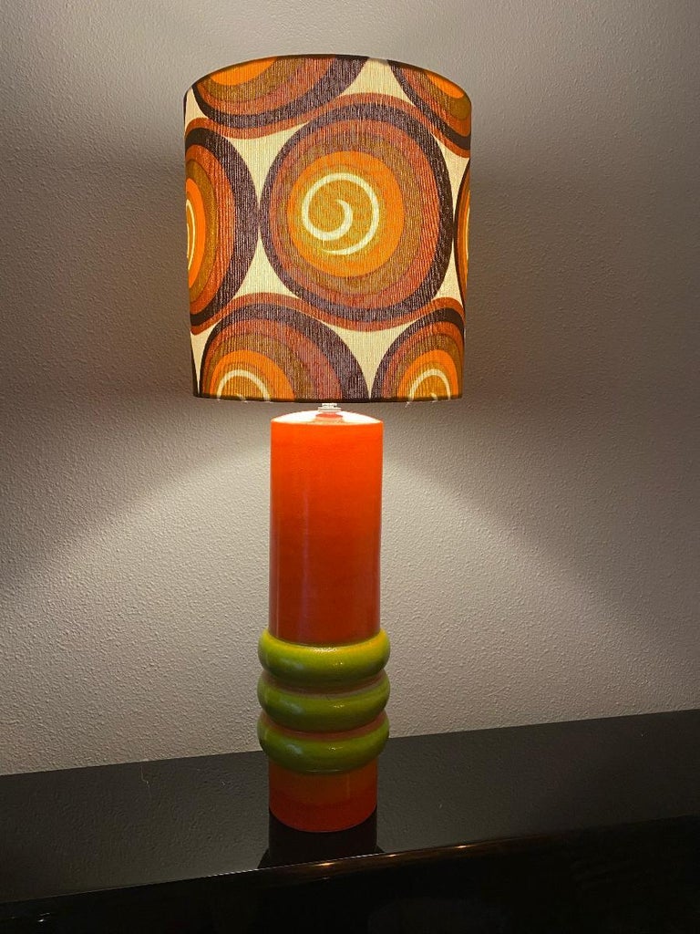 Seventies Jasba Large Table Lamp with Lamp Shade For Sale at 1stDibs | 70s  lamp shade