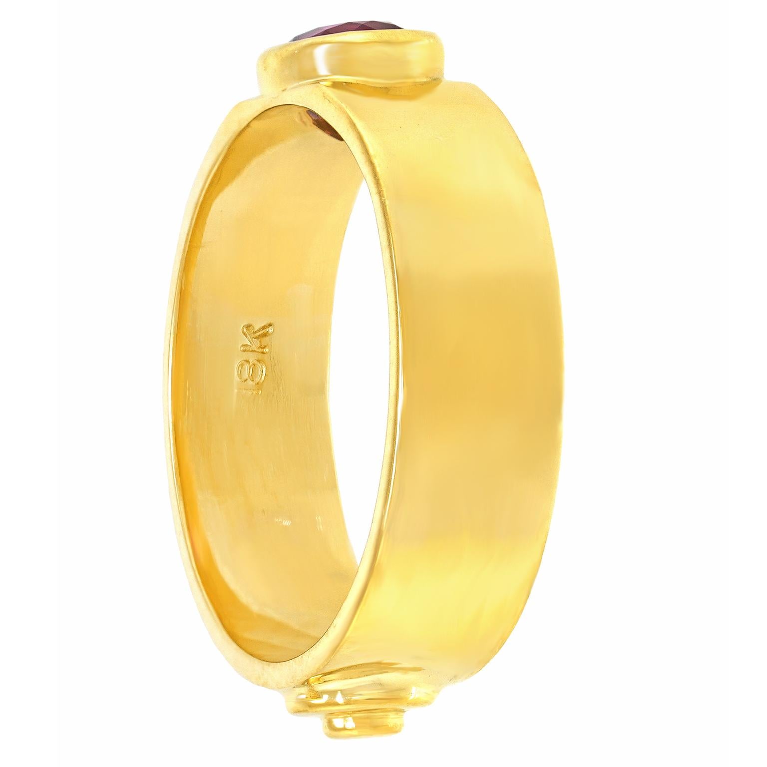 Siebziger Jahre Modern Rubin Ring im Angebot 2