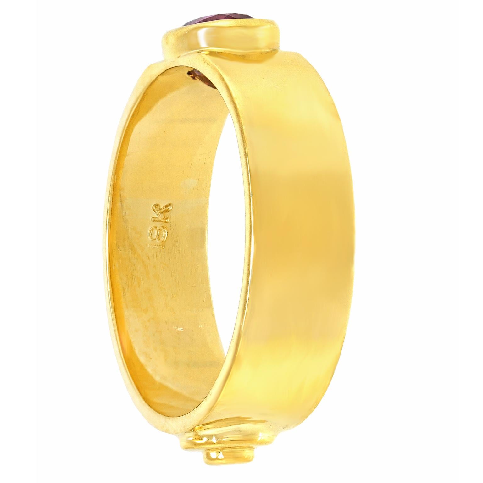 Bague en rubis moderne des années soixante-dix en vente 2
