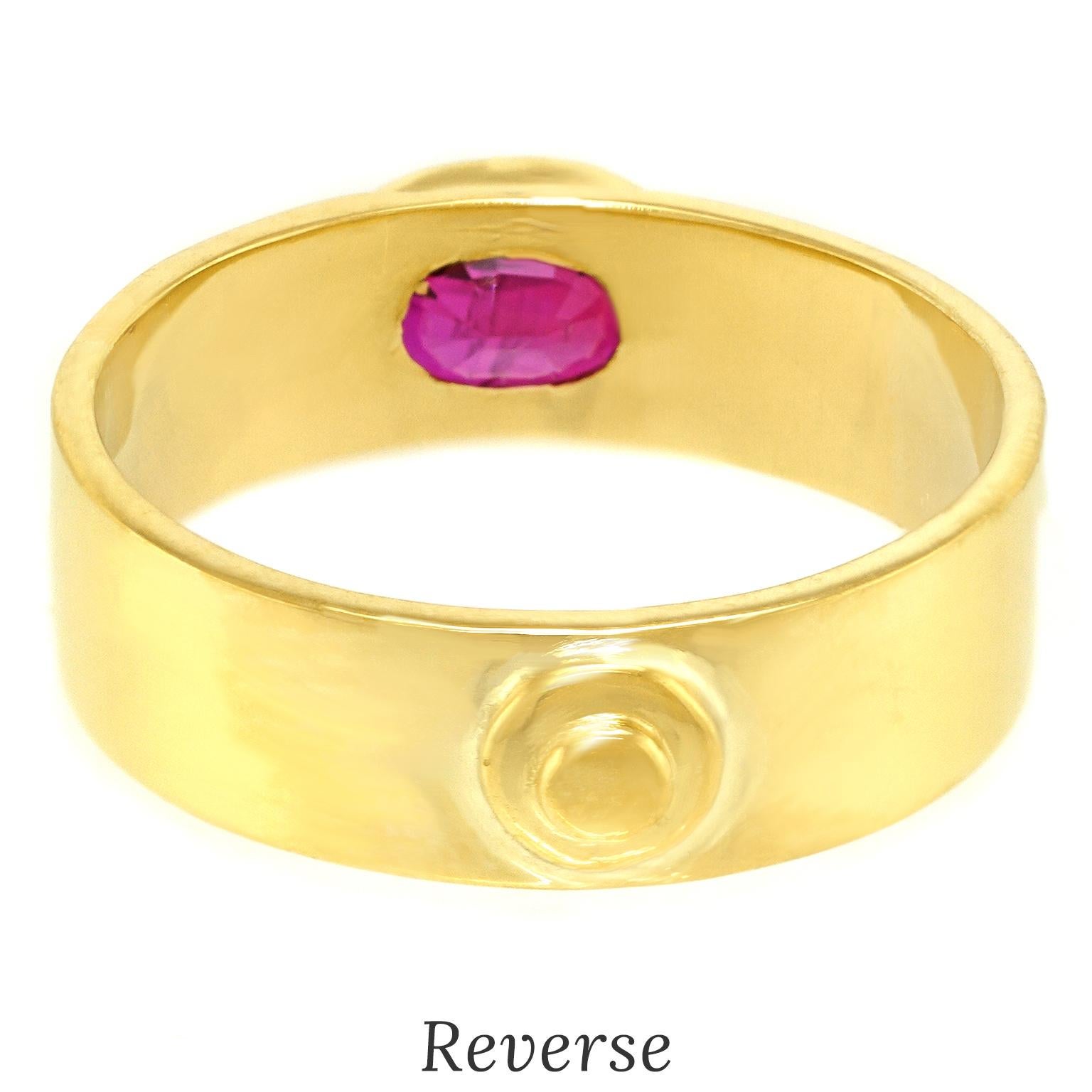 Siebziger Jahre Modern Rubin Ring im Angebot 4