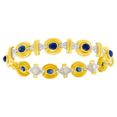Seventies Sapphire & Diamond Bracelet