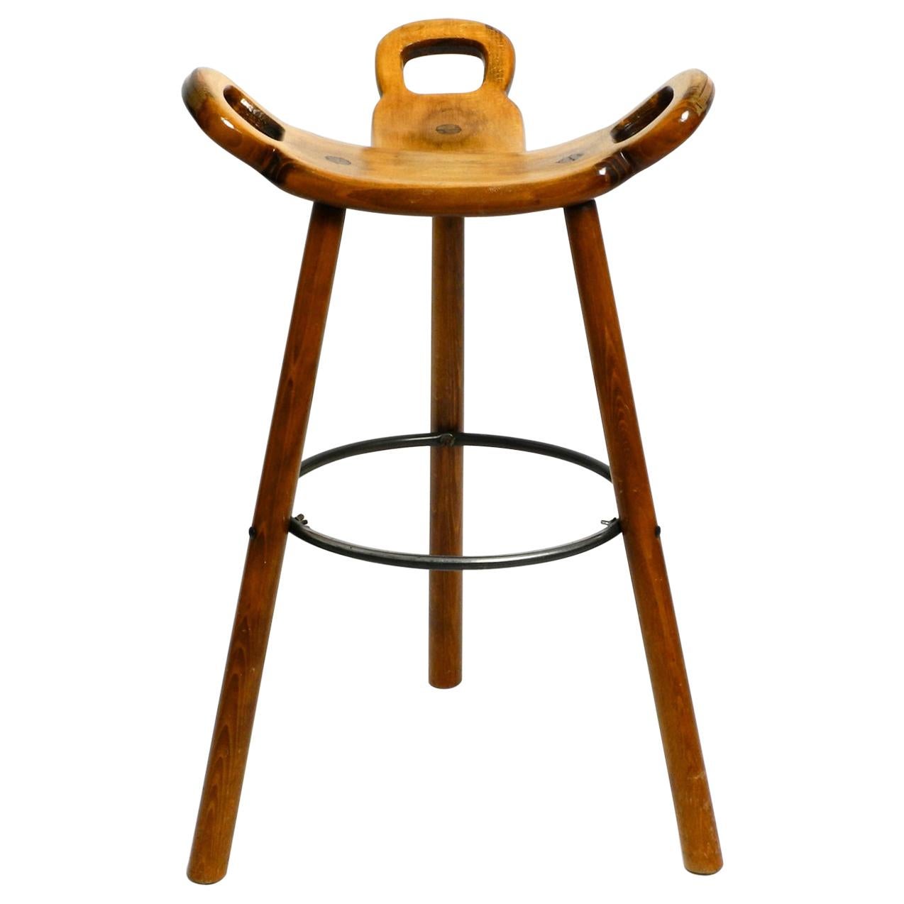 Seventies Spanish Marbella Bar Stool by Sergio Rodrigues for Confonorm