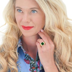 Seventies Swiss Modern 18k Tourmaline Ring