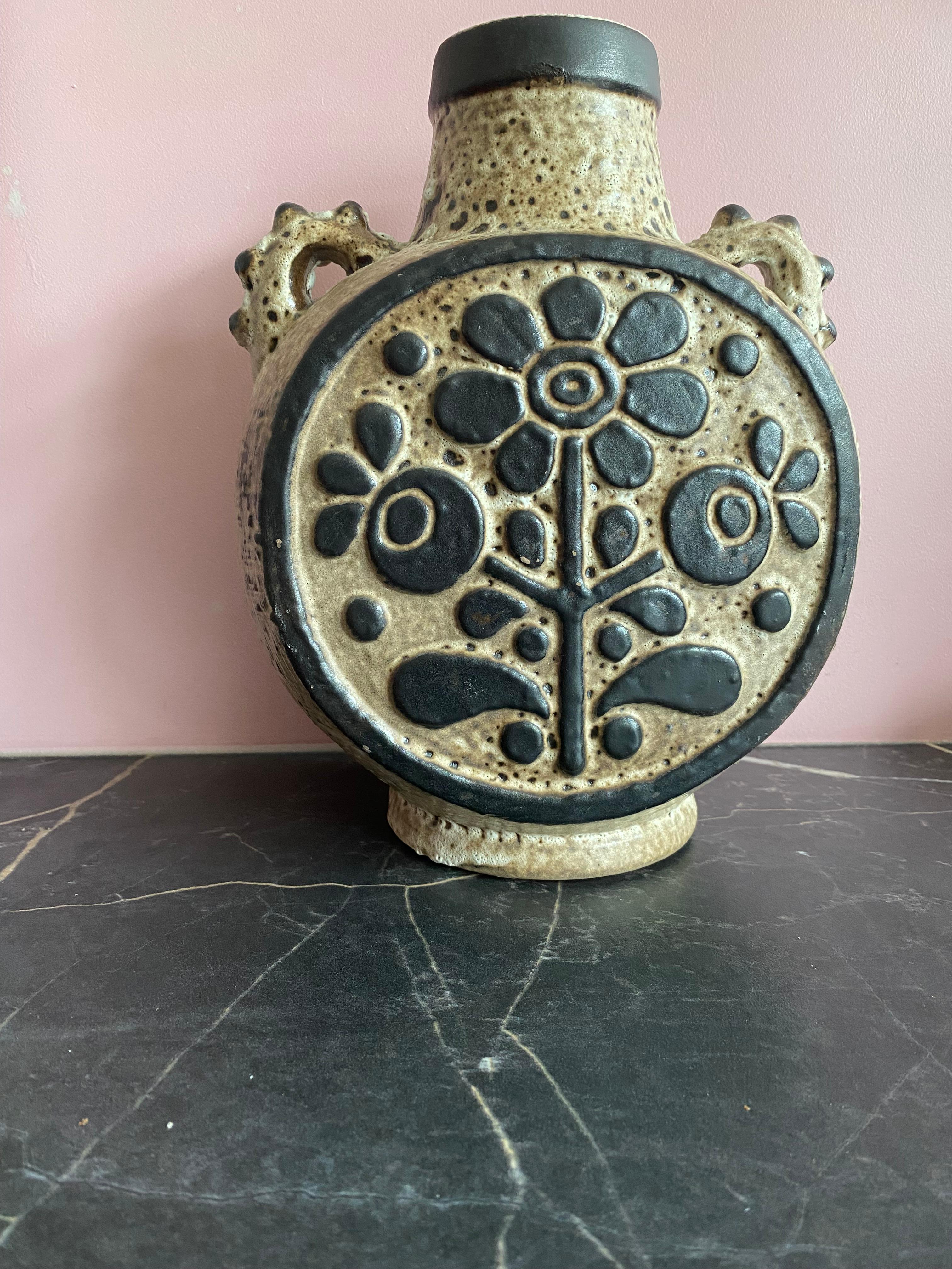 Vaso anni '70 di Dieter Peter per Carstens Keramik Germania In condizioni buone in vendita a Waddinxveen, ZH