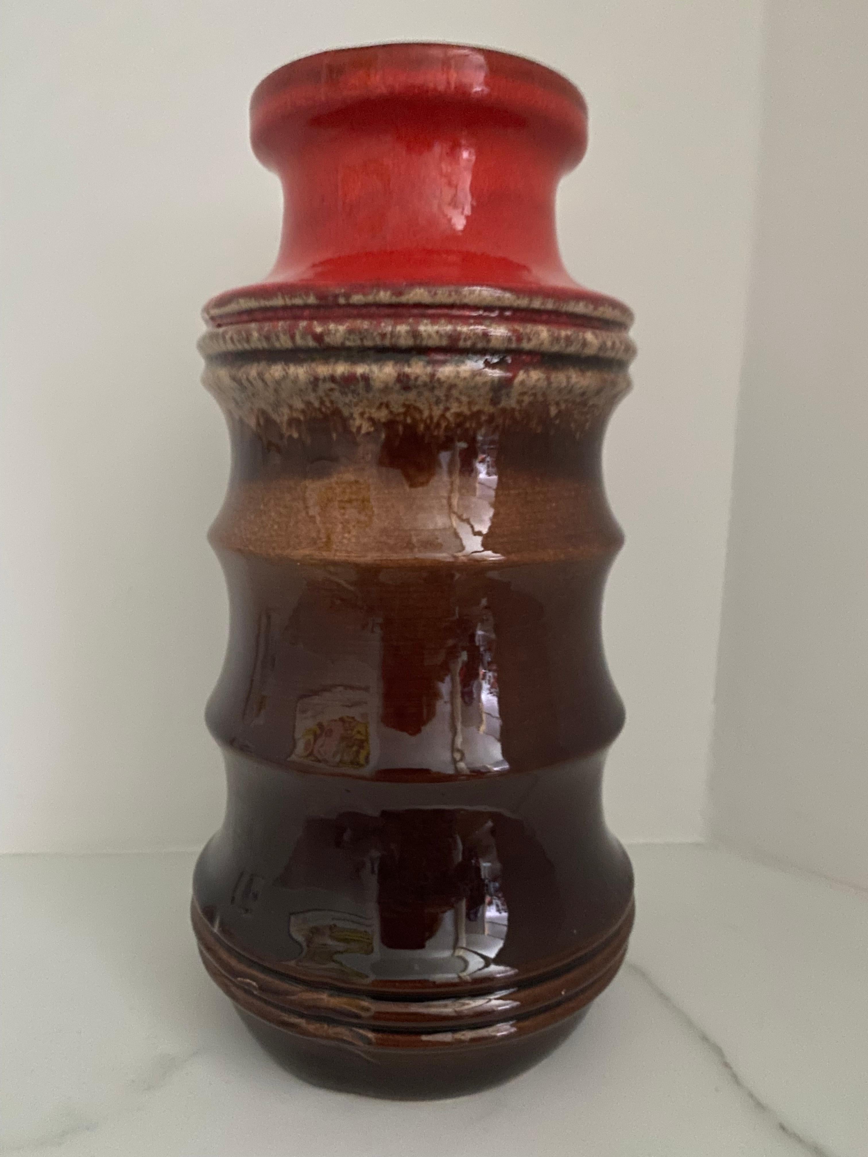 Fine XX secolo Vaso anni '70 'Pagoda' di Scheurich Keramik Germania in vendita