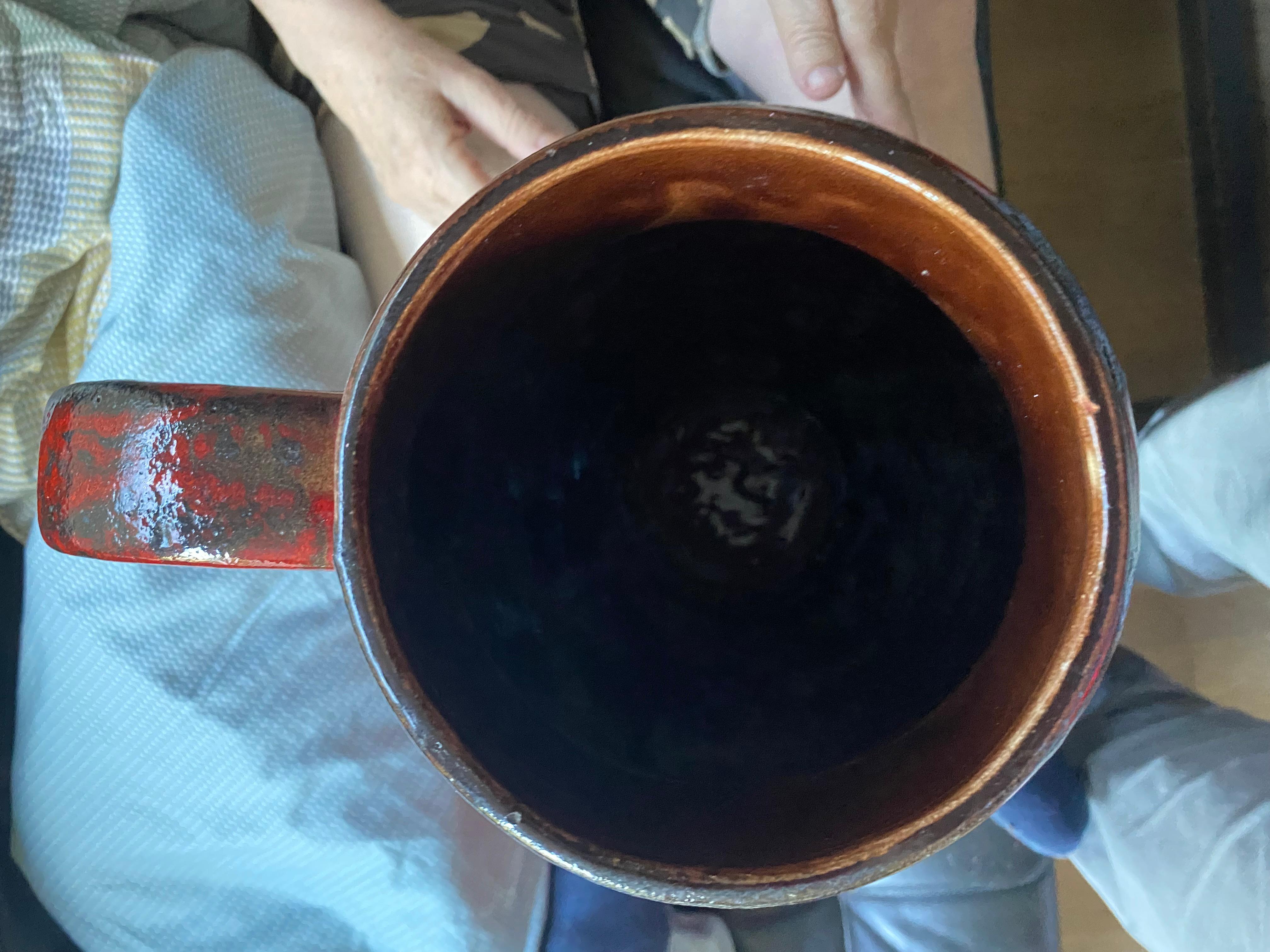 Late 20th Century Seventies Vase “Spider web” made by Scheurich Keramik Germany For Sale