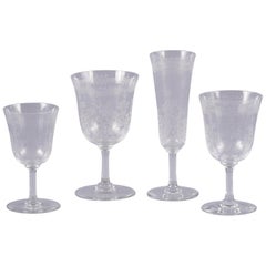 Servizio di bicchieri Baccarat in settanta pezzi, XX secolo