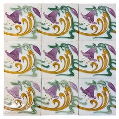 Several Antique Relief Tiles from Le Glaive, 1920s