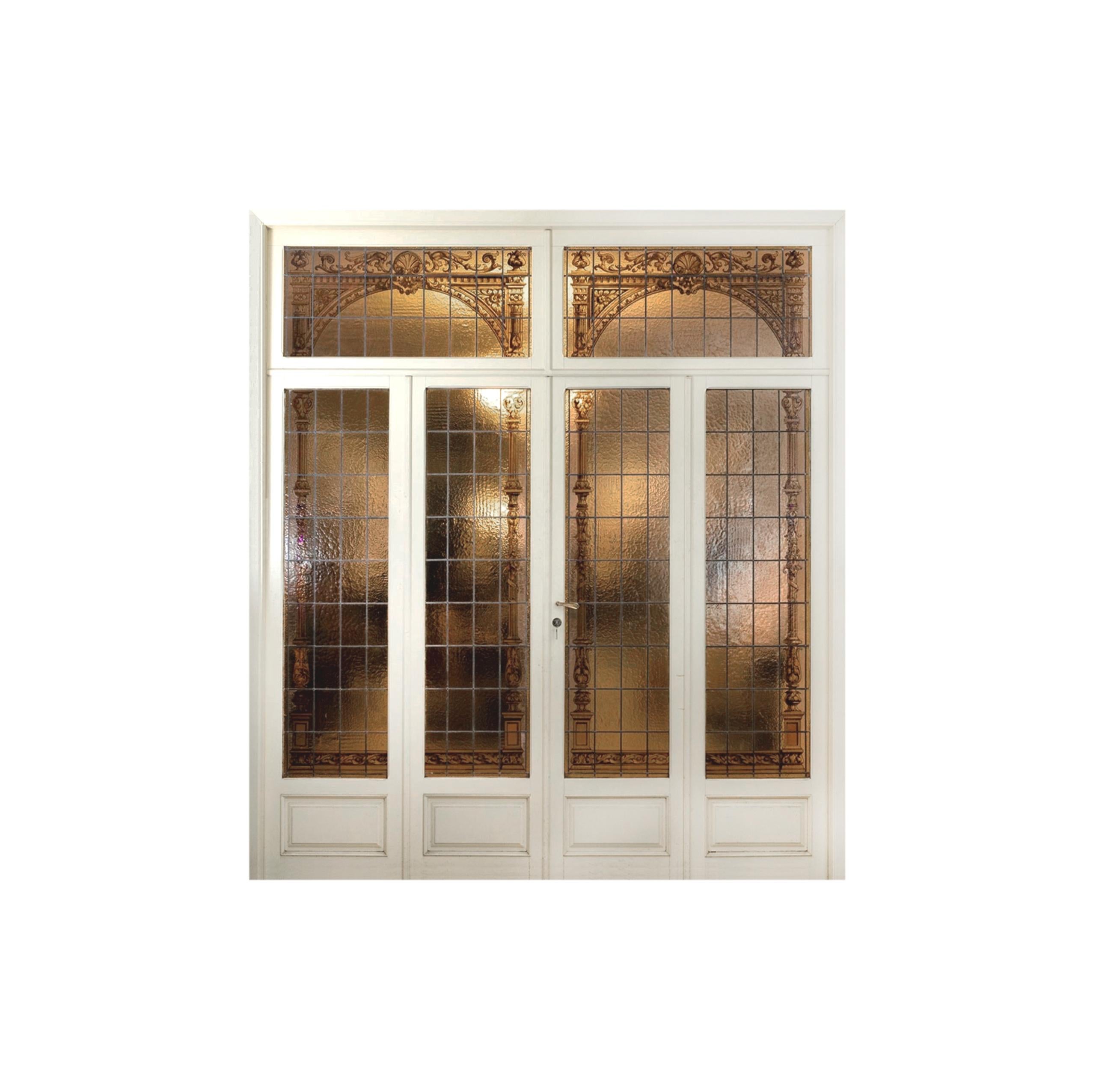 Several Art Nouveau Stained Glass Doors, Early 1900s, France For Sale 9