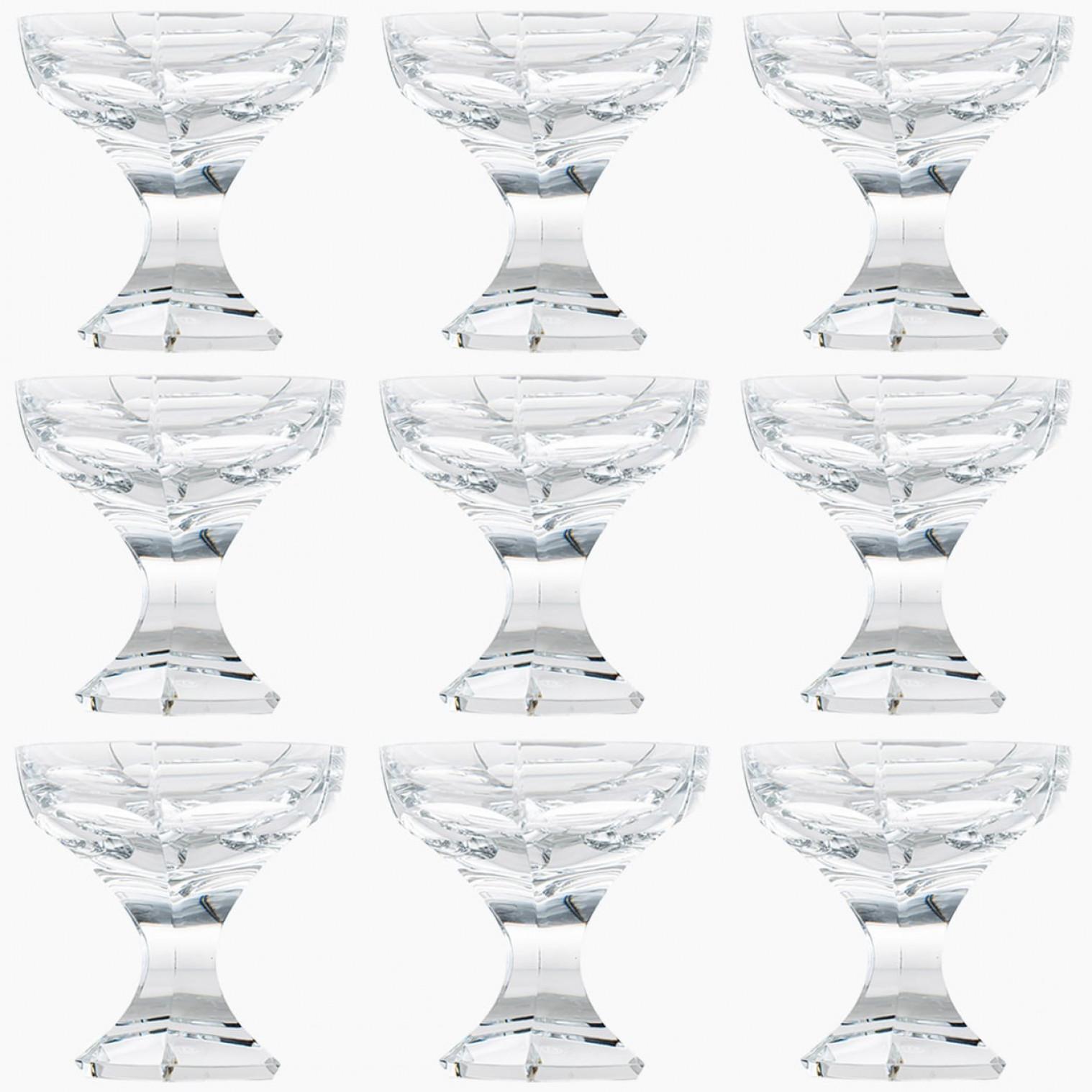 Mehrere Baccarat Kristall Quecksilber Champagner Coupe, Frankreich im Angebot 4