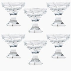 Several Baccarat Crystal Mercury Champagne Coupe, France