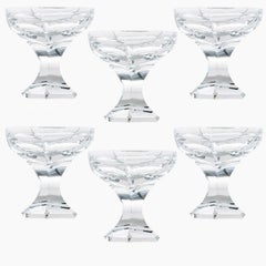 Several Baccarat Crystal Mercury Champagne Coupe, France