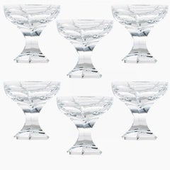 Several Baccarat Crystal Mercury Champagne Coupe, France